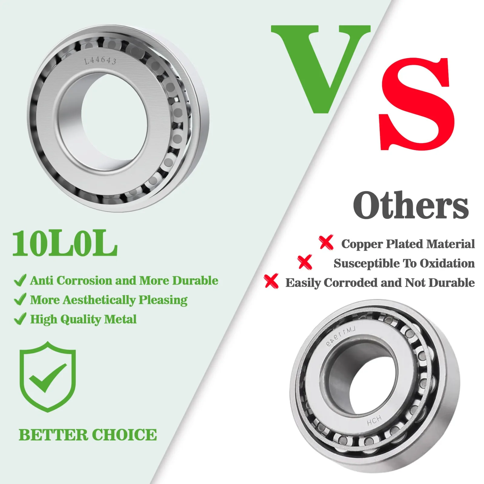 10L0L Front Wheel Hub Bearing & Oil Seal Kit for E-Z-GO TXT (50892-G1) image 3