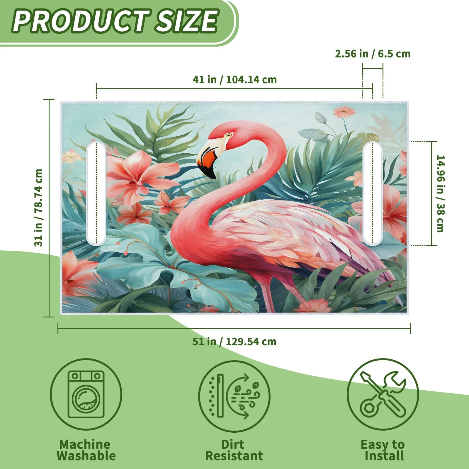 Tiveruda Tropical Flamingo Golf Cart Seat Cover image 2