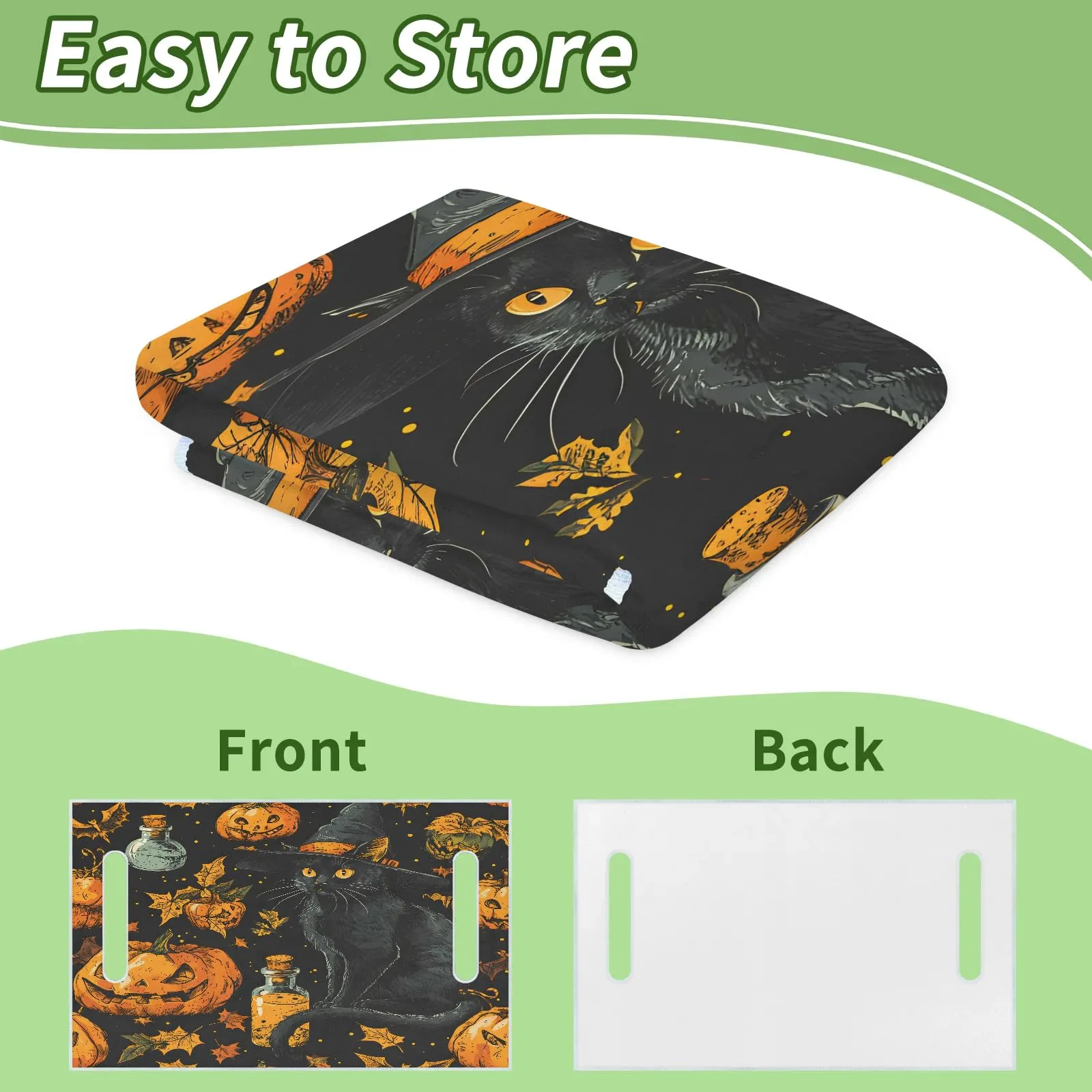 Tiveruda Halloween Black Kitten Golf Cart Seat Cover image 4
