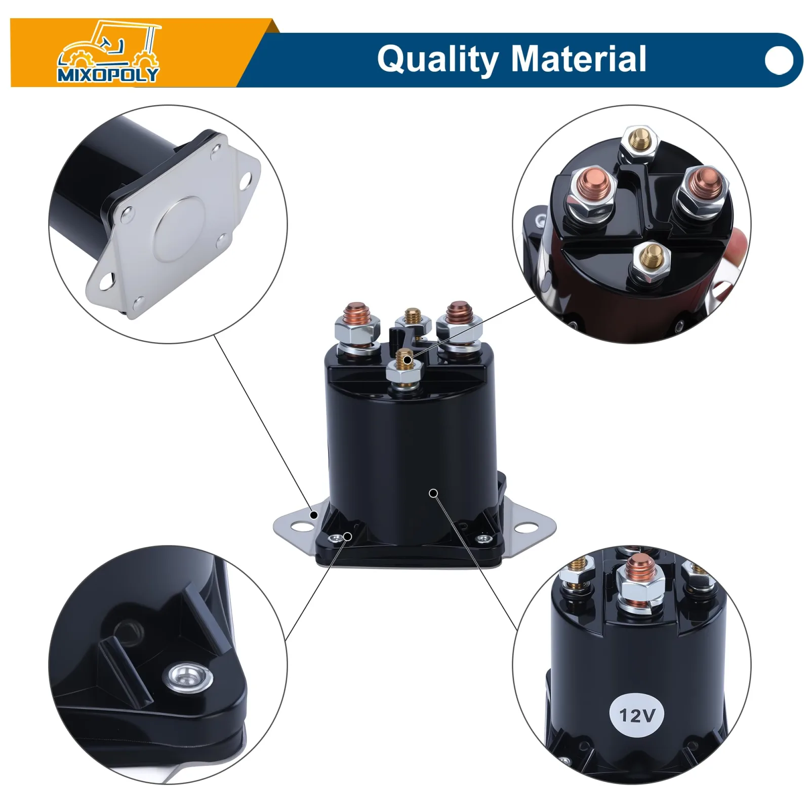 Mixopoly 12V Solenoid for Club Car DS and Precedent image 4