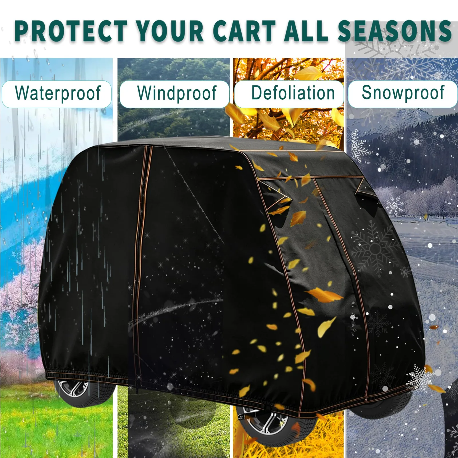 QYMOTO QYGLCCR240T 2-Passenger Golf Cart Cover image 3