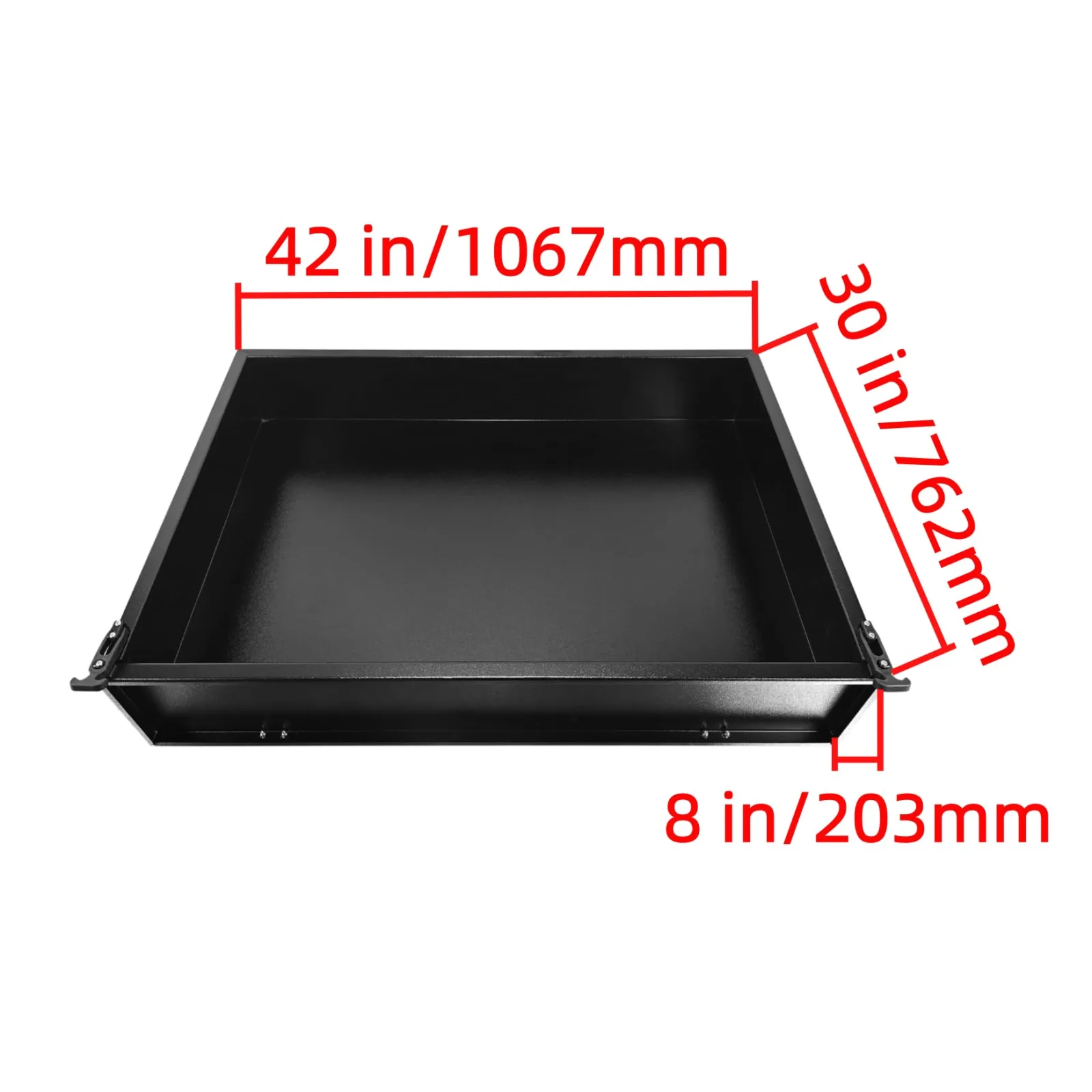 ZUCIVI Steel Golf Cart Cargo Box - Black Powder Coat, 42 x 30 in image 2