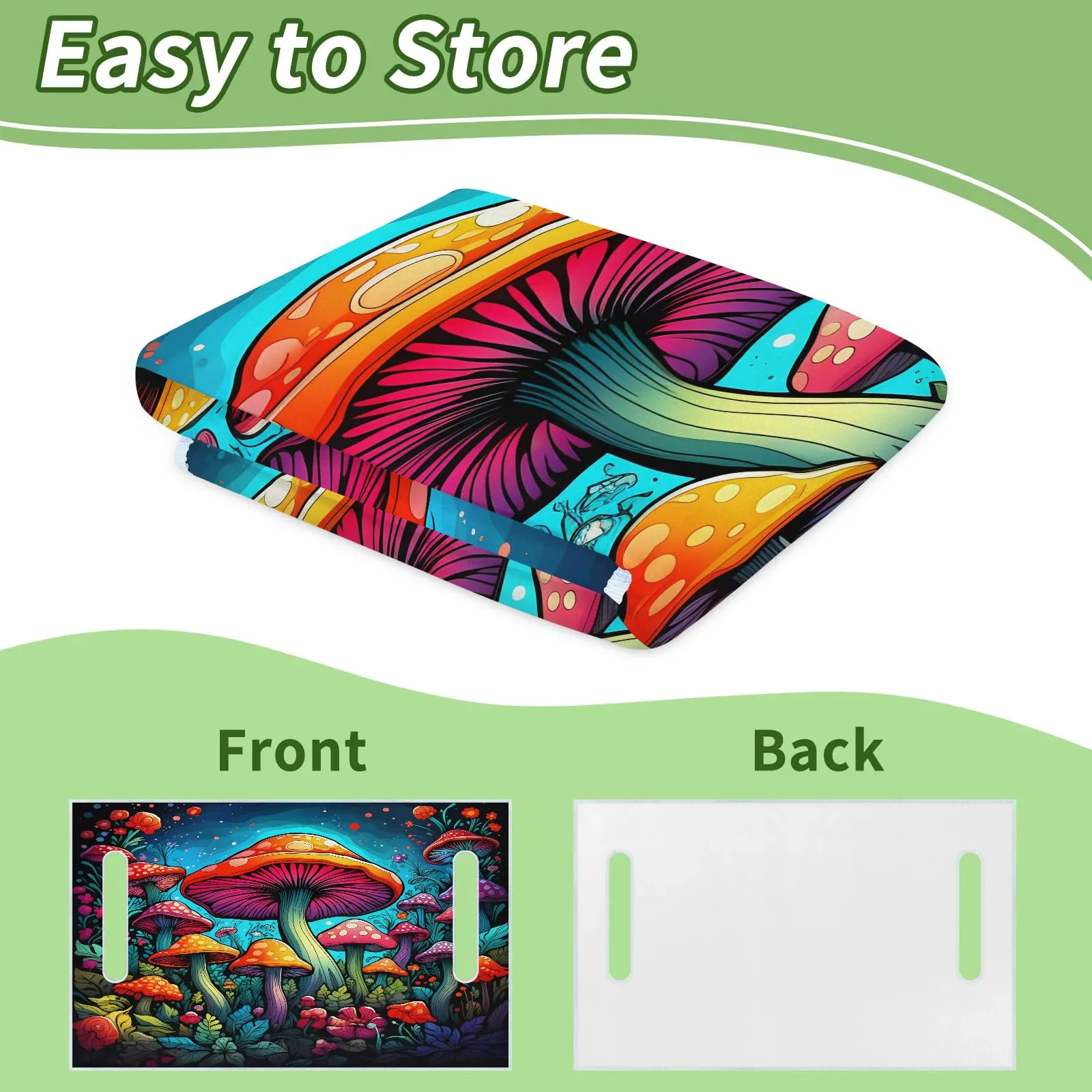 Tiveruda Fairy Forest Mushrooms Golf Cart Seat Cover 51" x 31" image 4