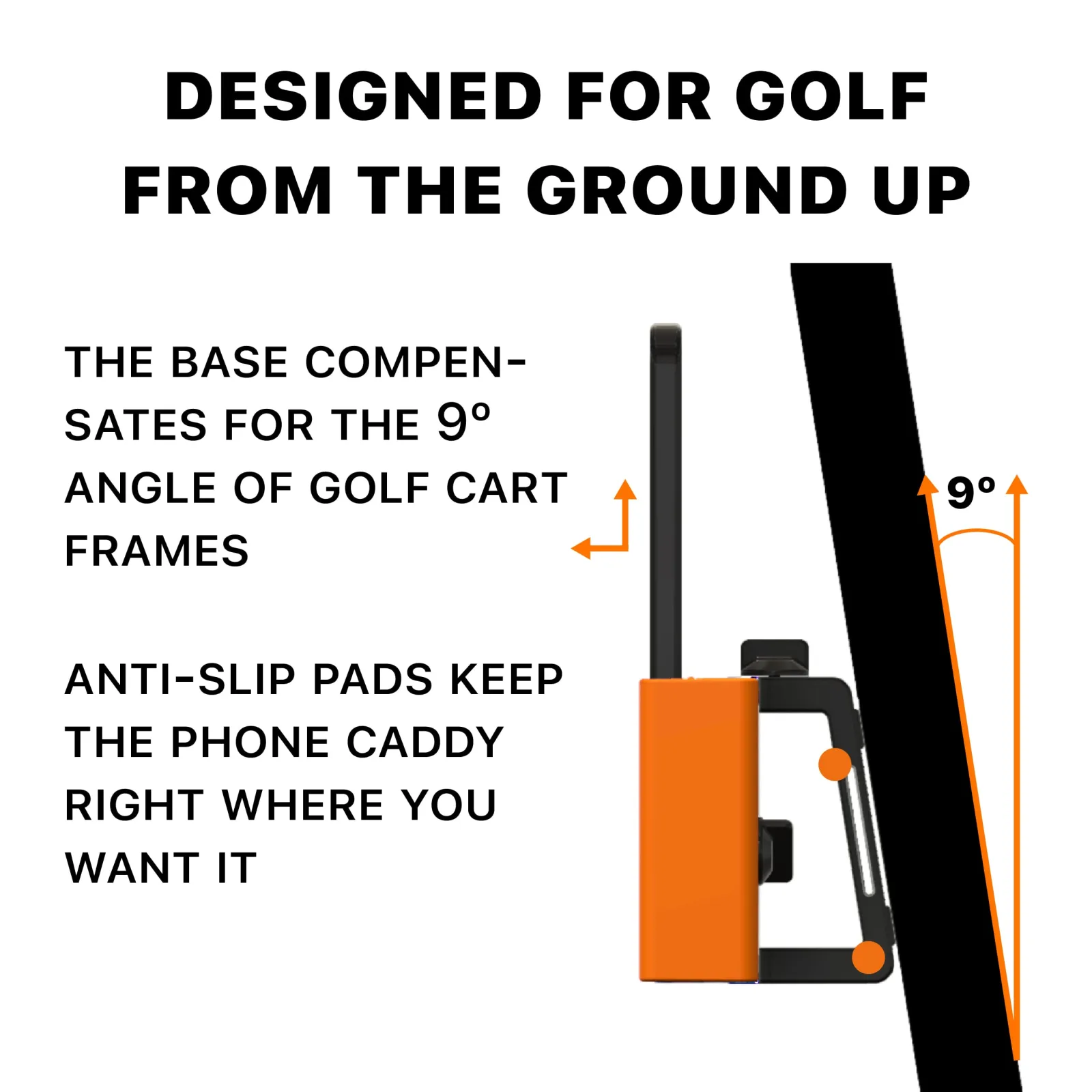 Desert Fox Golf Phone Caddy Golf Cart Phone Holder image 3