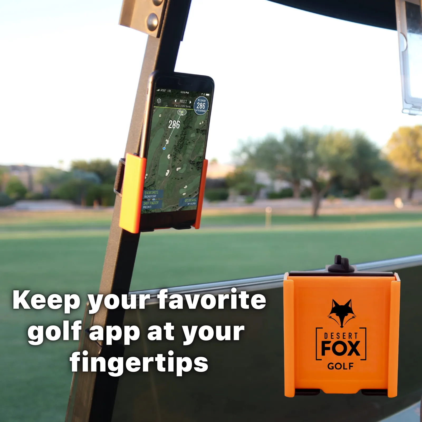 Desert Fox Golf Phone Caddy Golf Cart Phone Holder image 4