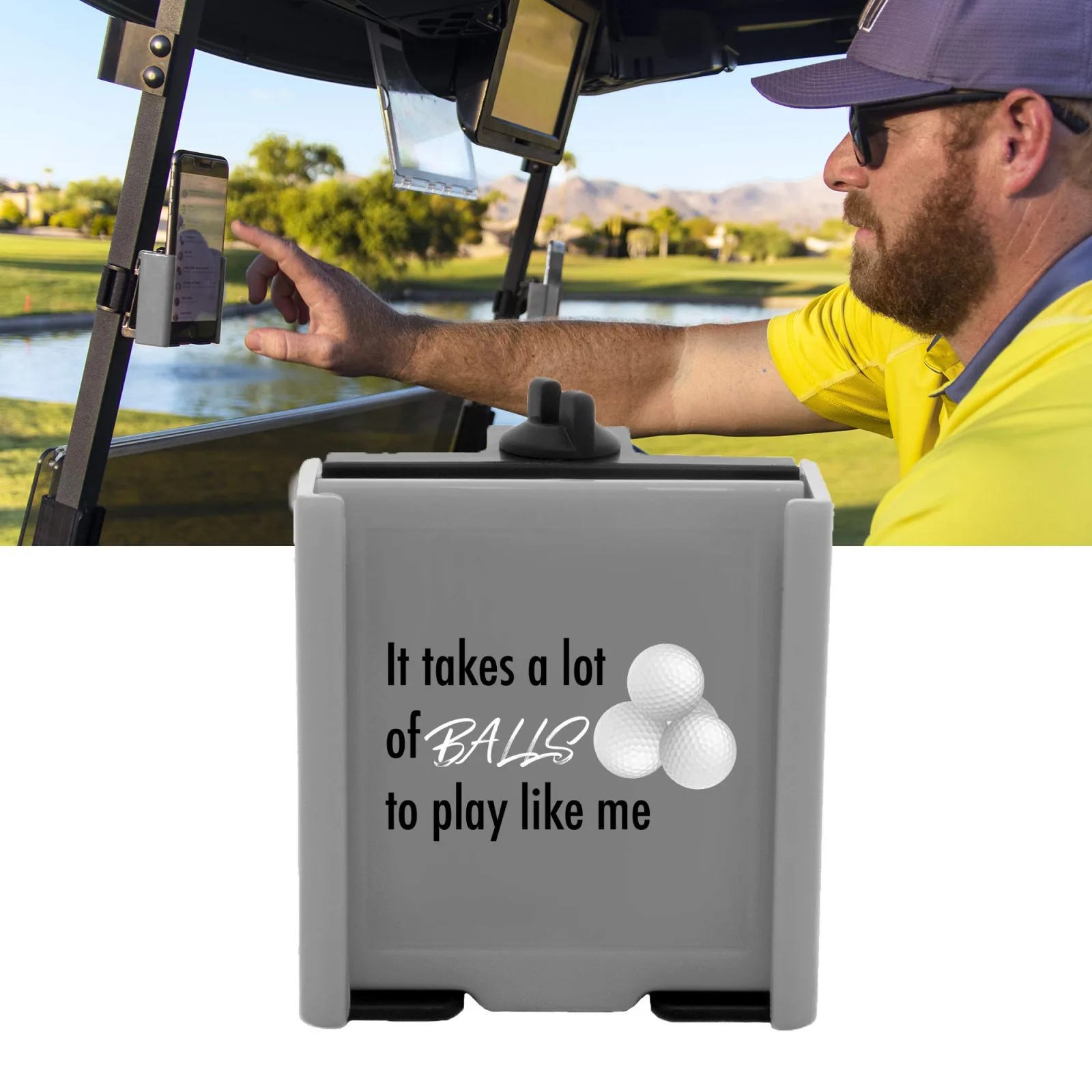 Desert Fox Golf Phone Caddy Golf Cart Phone Holder