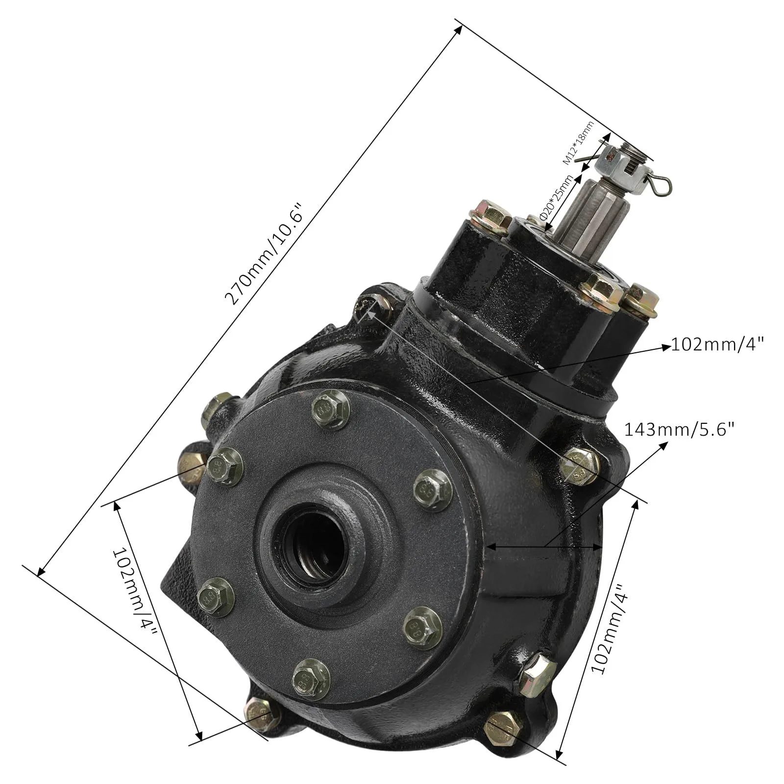YC Yier TK245s Rear Differential Gear Housing image 2