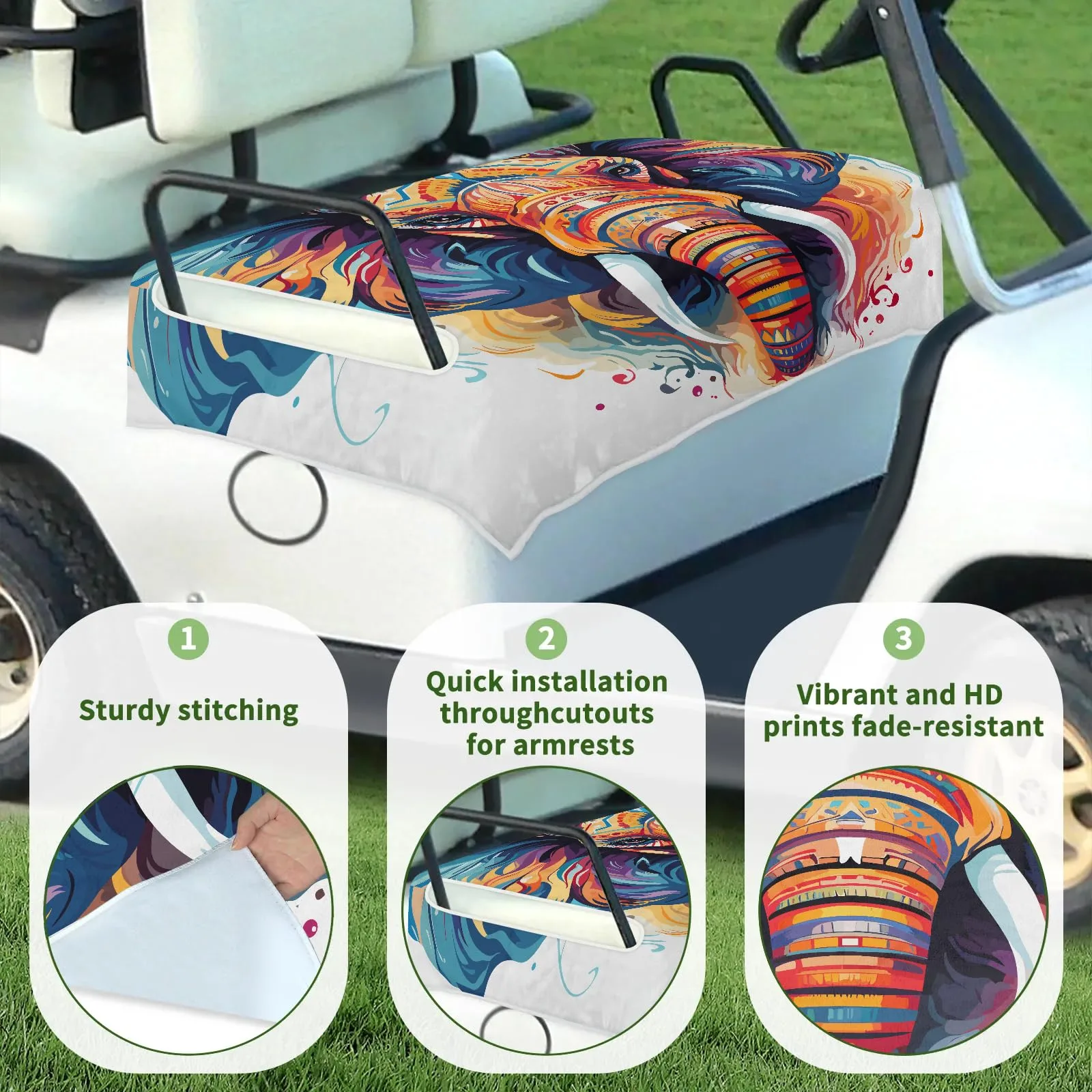 Tiveruda Golf Cart Seat Cover Blanket, 51 x 31 Inch image 3