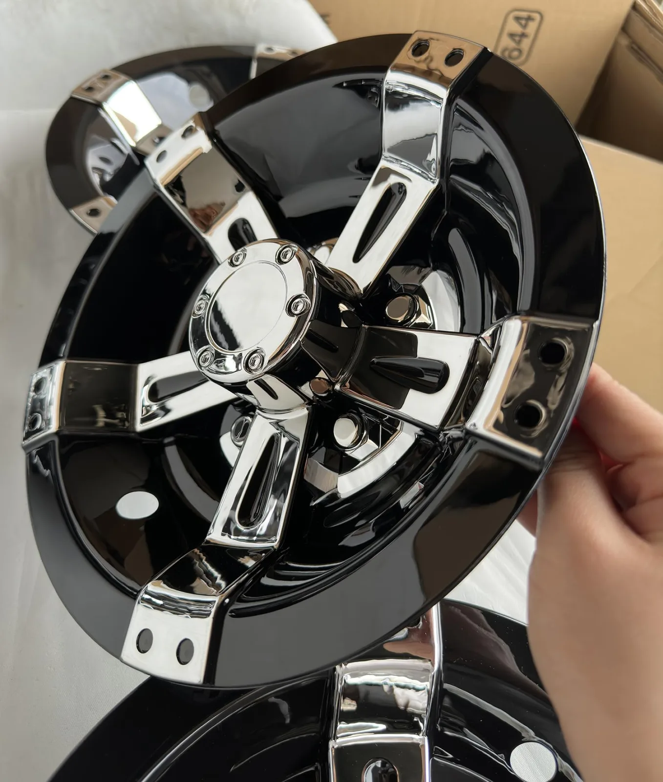 BestAccess 10" Chrome Spoke Wheel Covers Hub Caps BG-223 (Set of 4) image 4