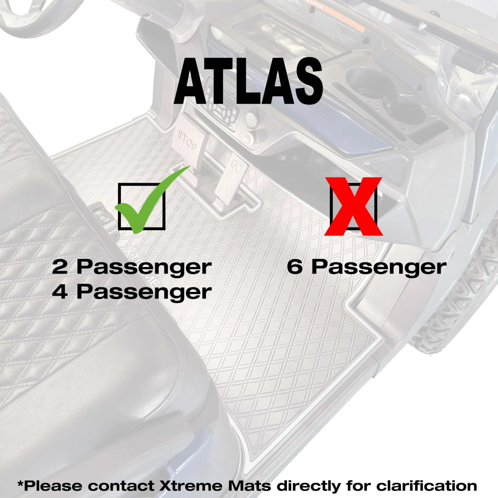 Xtreme GCM138 Floor Mat for Atlas 2 & 4 Golf Carts image 2