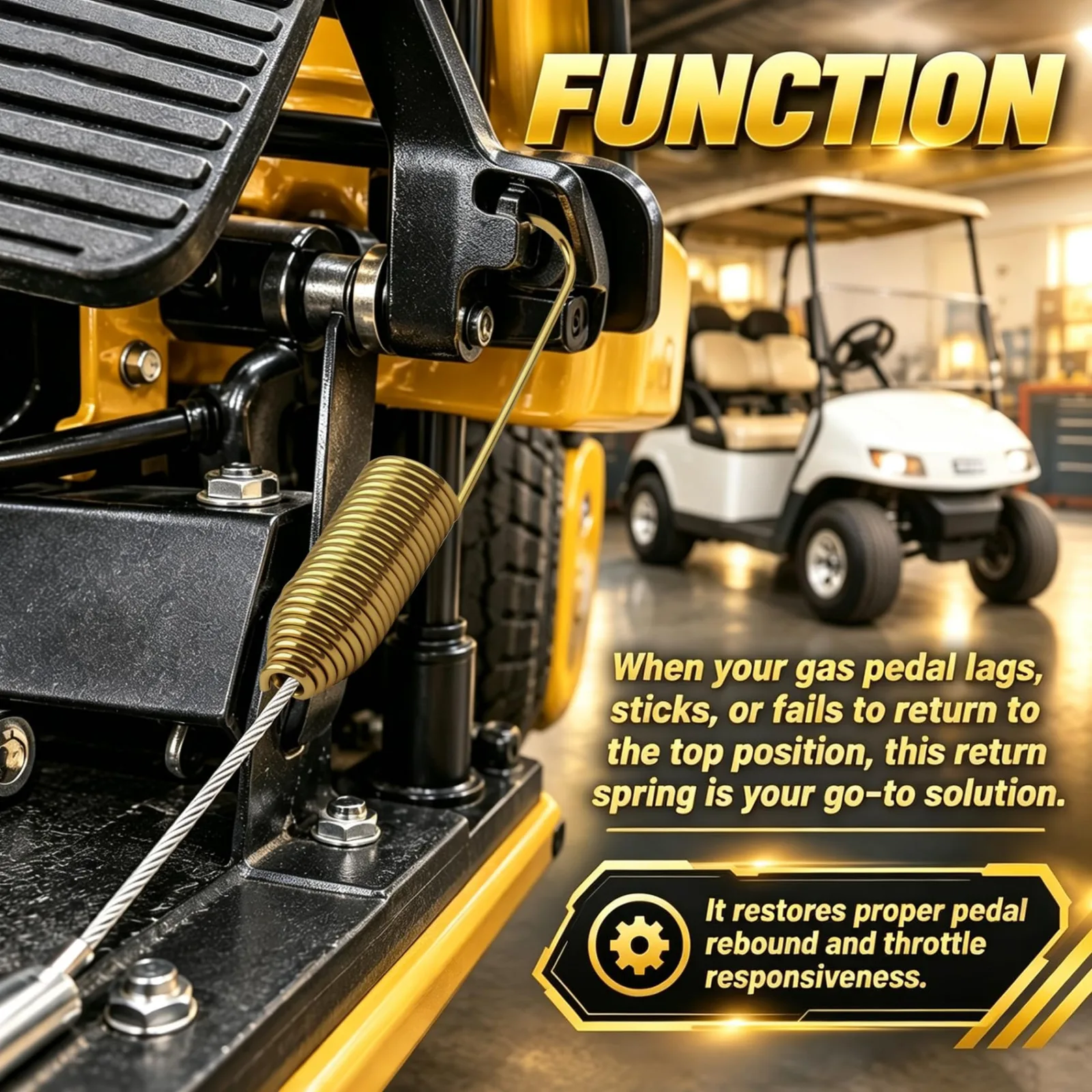 YRZHKS Accelerator Pedal Return Spring for E-Z-GO RXV image 3