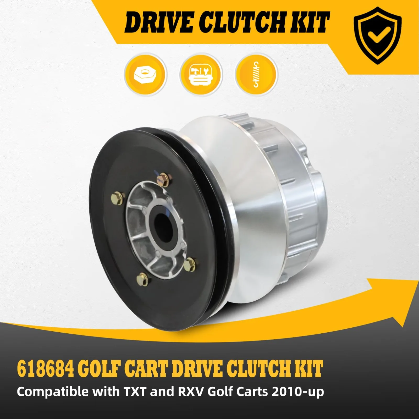 Jecoupoon Drive Clutch for TXT and RXV Golf Carts image 2