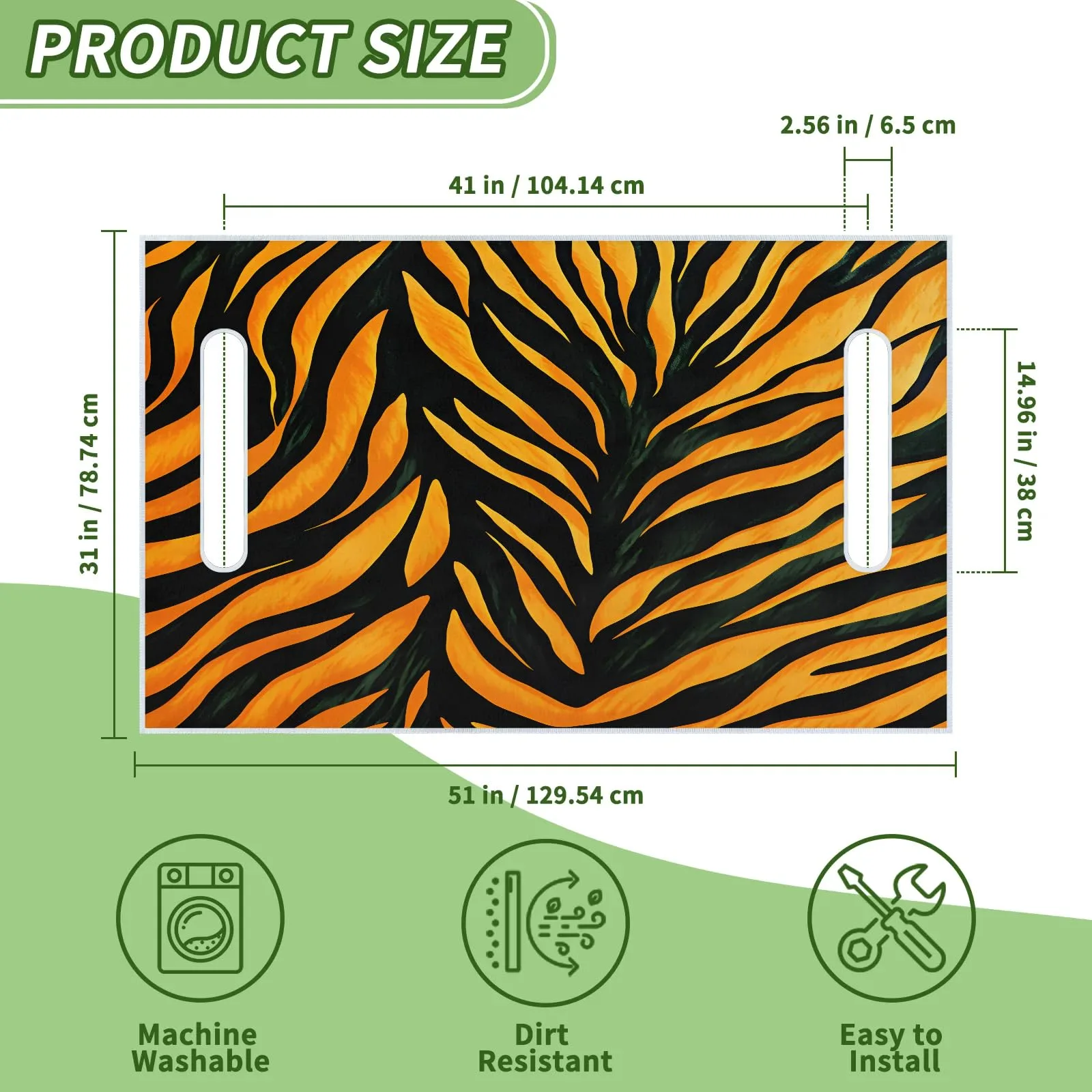 Tiveruda Zebra Golf Cart Seat Cover for Double Seats image 2