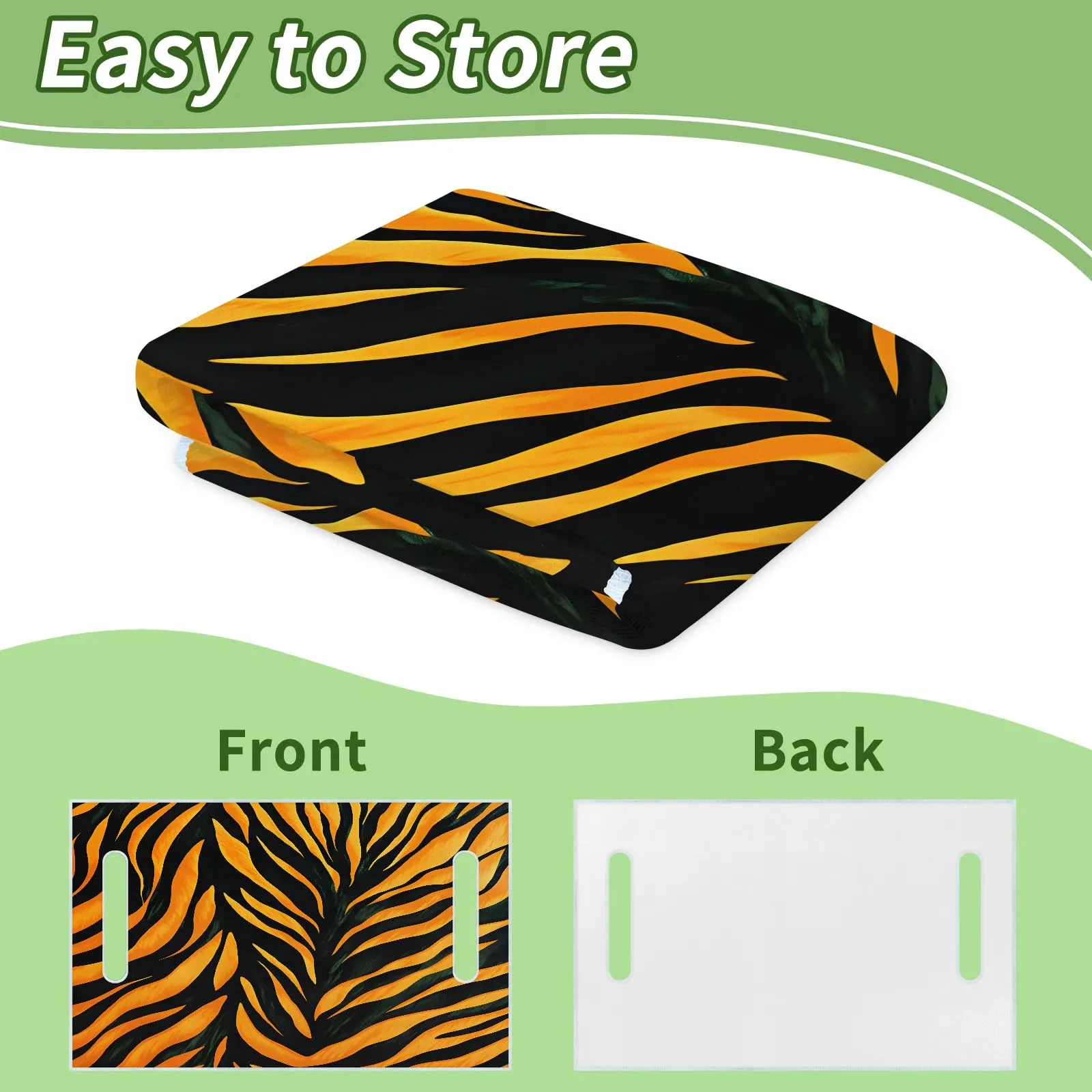 Tiveruda Zebra Golf Cart Seat Cover for Double Seats image 4