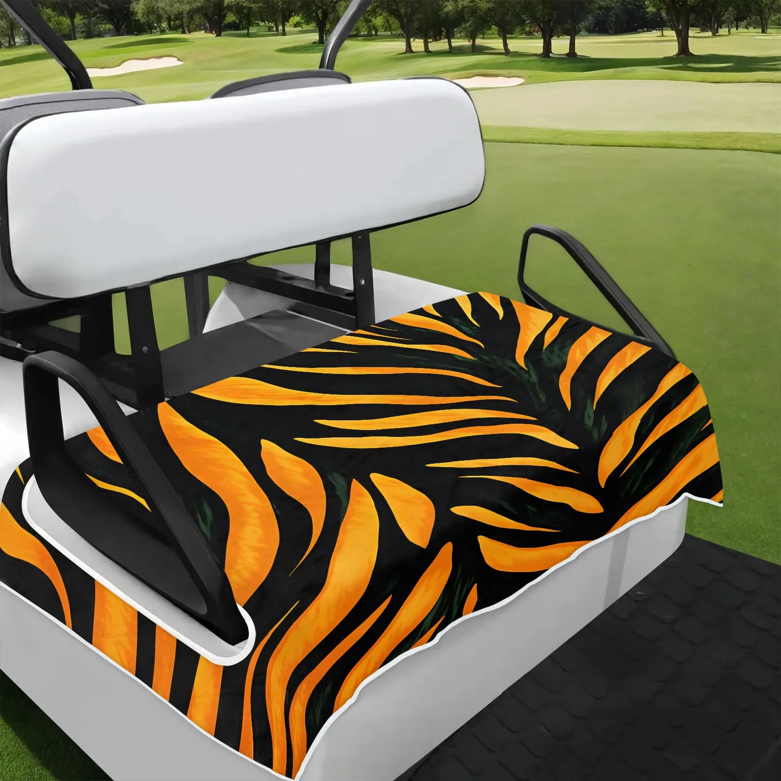 Tiveruda Zebra Golf Cart Seat Cover for Double Seats