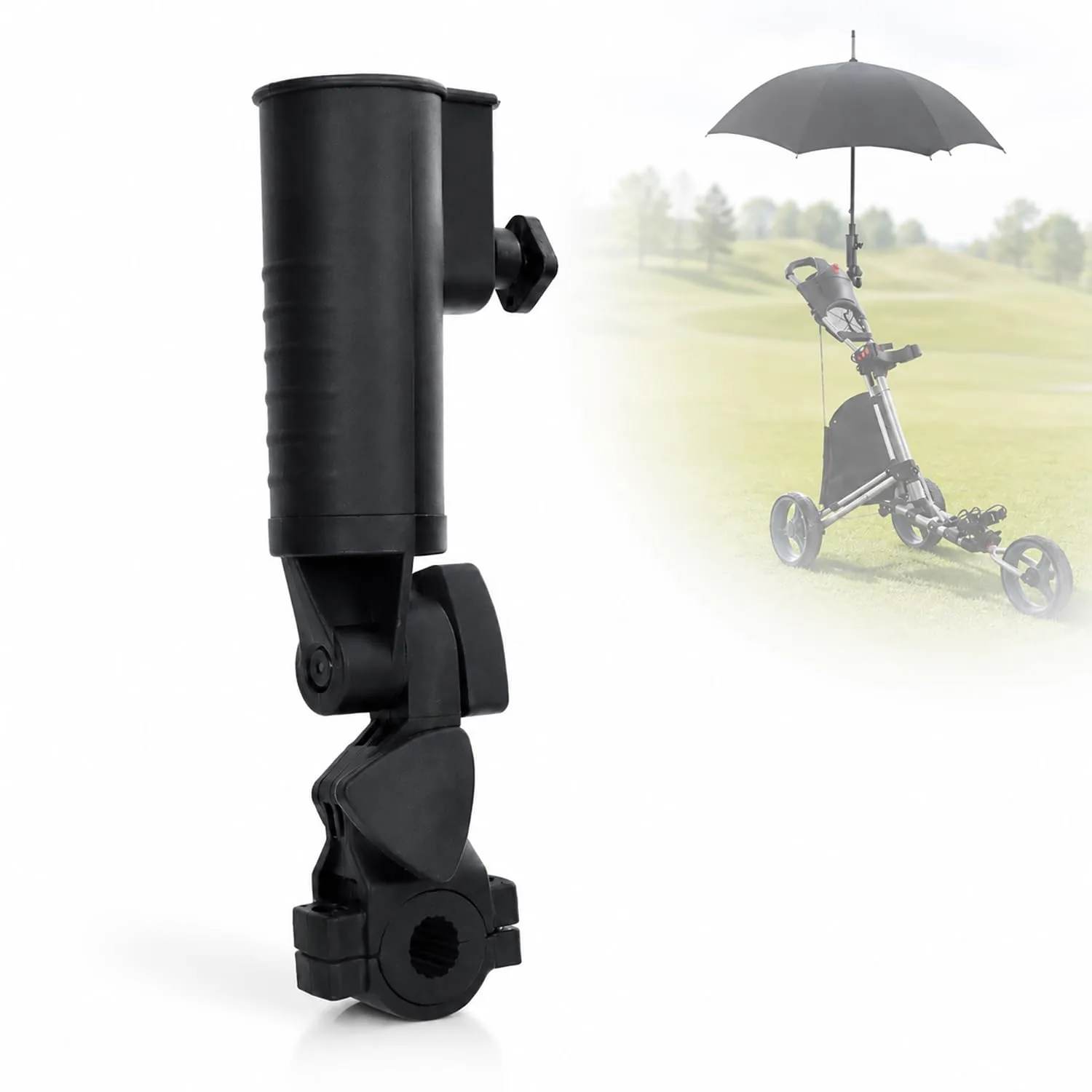 OPSNCHZ Umbrella Holder for Qwik-Fold Compact Cart (2021–2026) - Clamp Mount