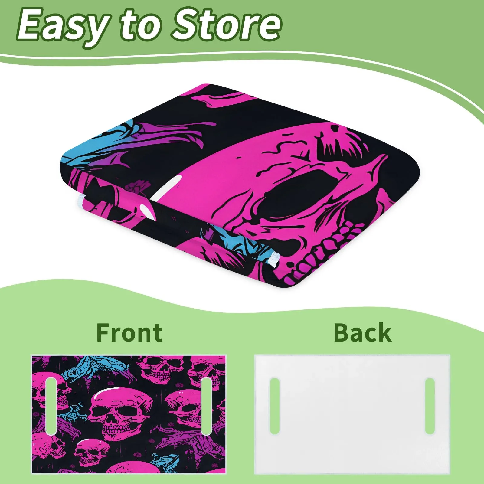 Tiveruda Halloween Skull Golf Cart Seat Cover 51 x 31 image 4