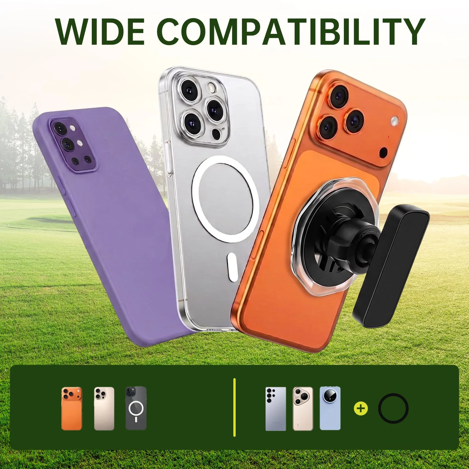 Lifexciting Magnetic Phone Holder for Golf Cart — 8 N52 Magnets, 360° image 3