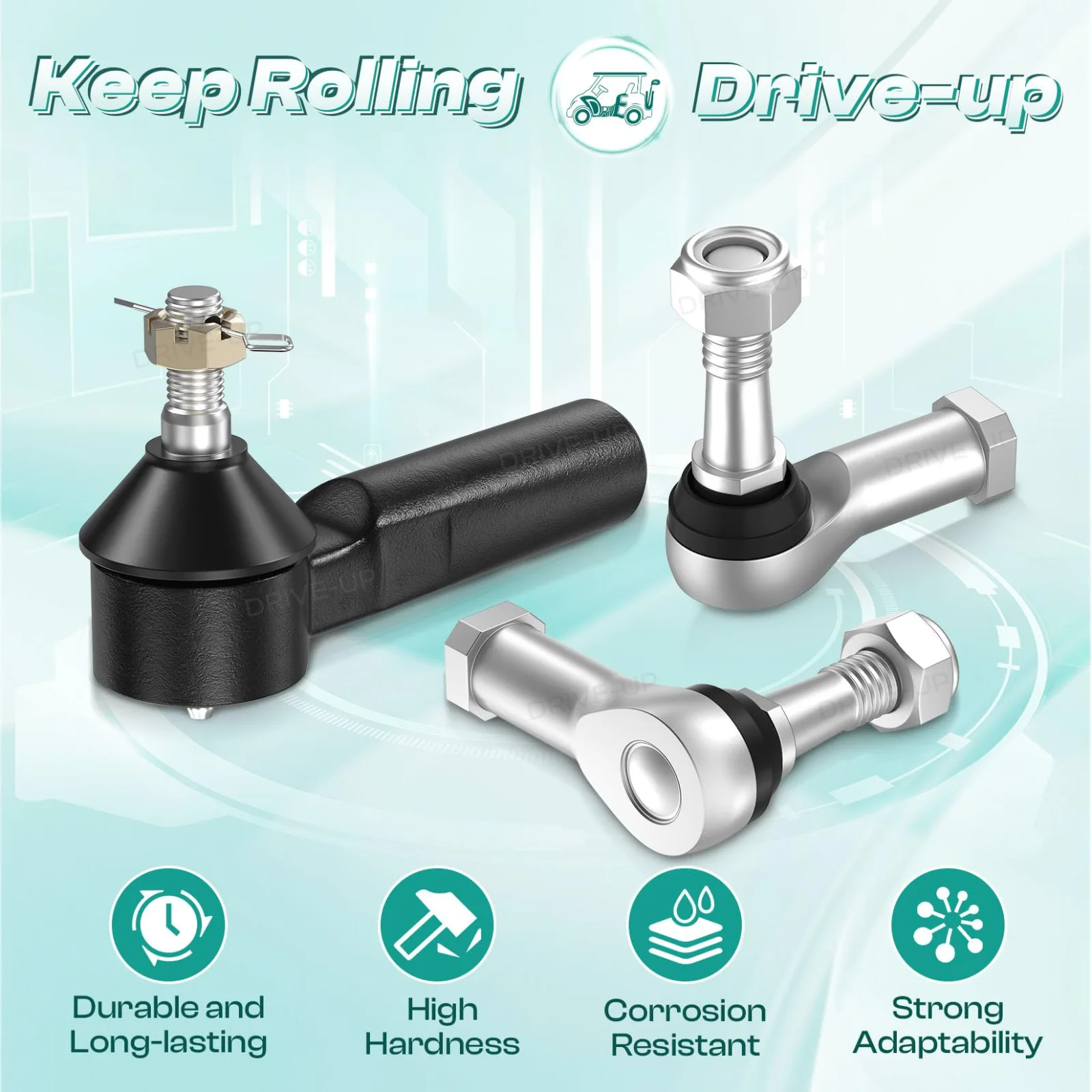 DRIVE UP Ball Joint and Tie Rod End Kit for E-Z-GO TXT image 2