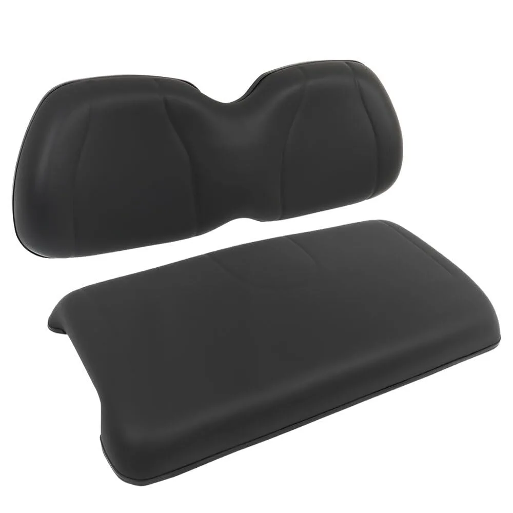 Club Car Precedent Front Seat Cushions, Black Vinyl