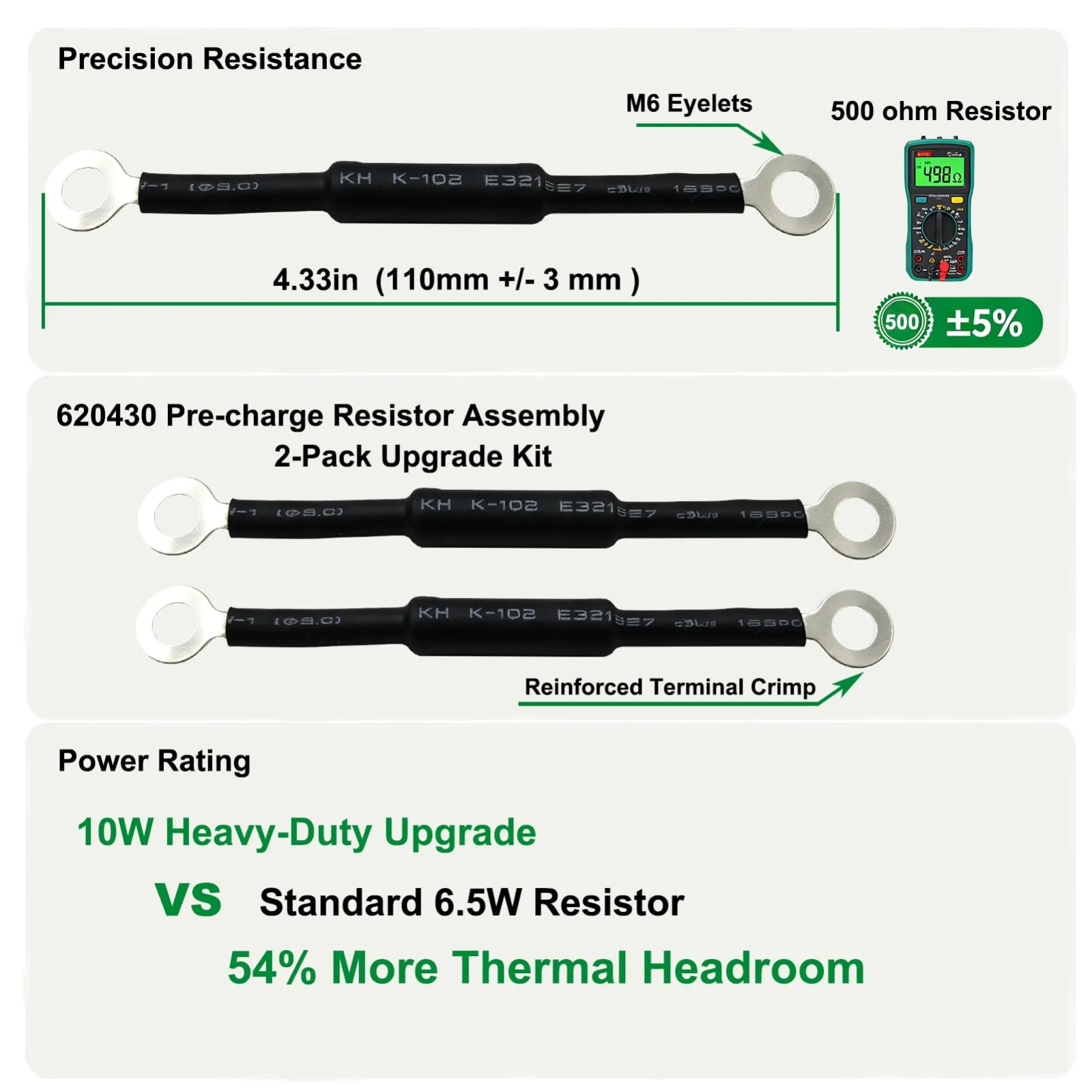 SANHLSKJ 620430 500 Ohm Pre-Charge Resistor Assembly image 4