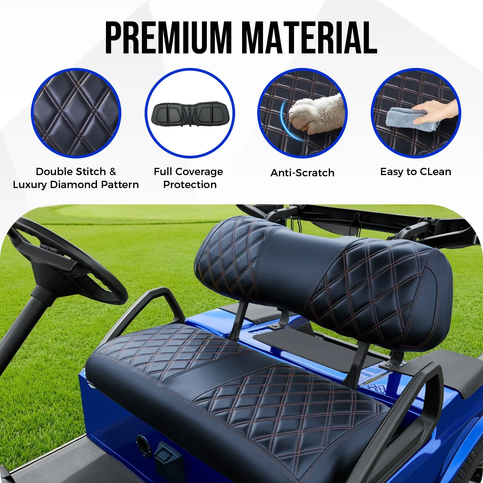 Tecoom Club Car Precedent Front Seat Covers 2004-2024 image 2