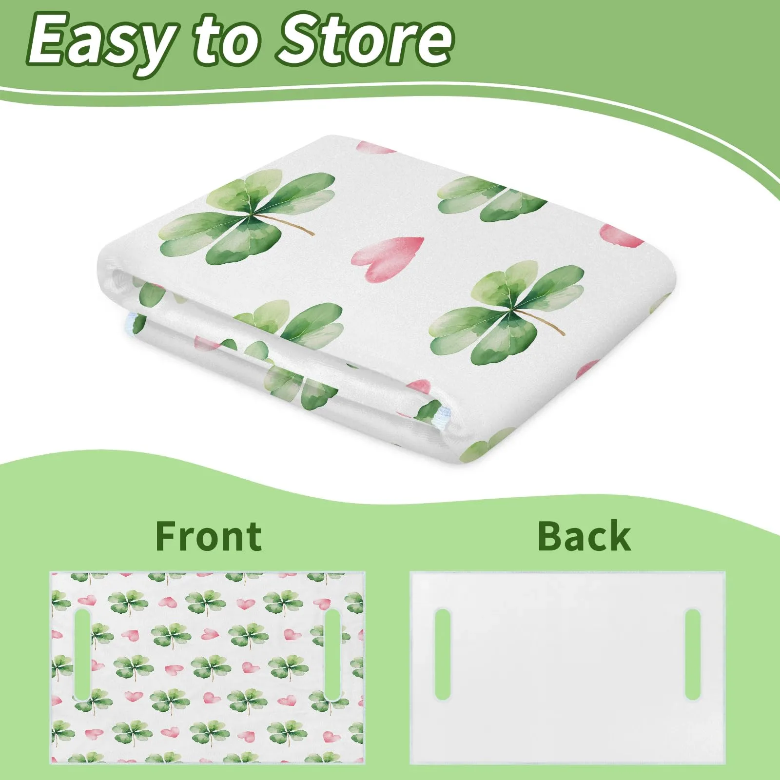 Tiveruda Three Leaf Clovers Golf Cart Seat Cover image 4