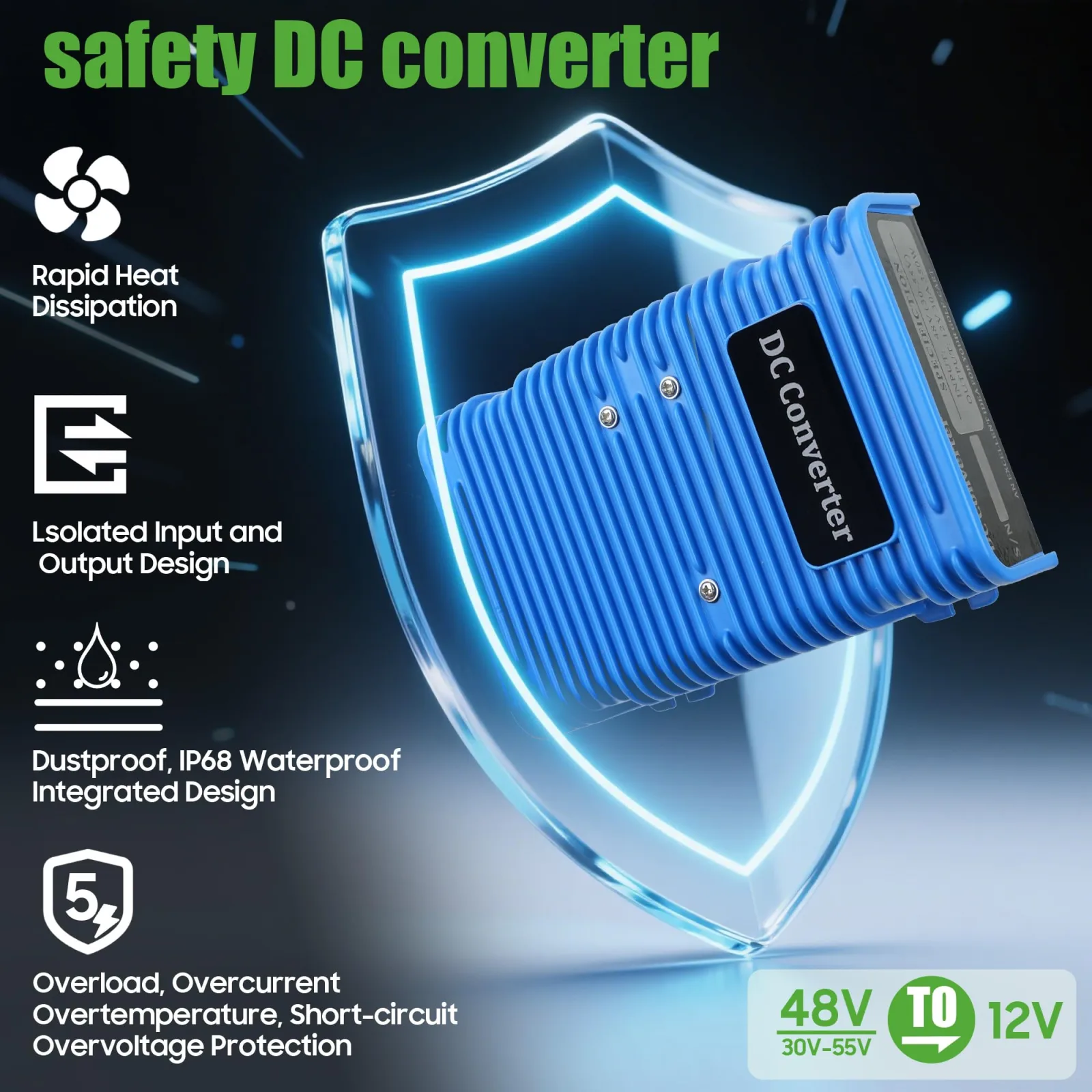 10L0L 12V DC Voltage Reducer 30A 360W (36/48V Input) MPN 00108 image 2