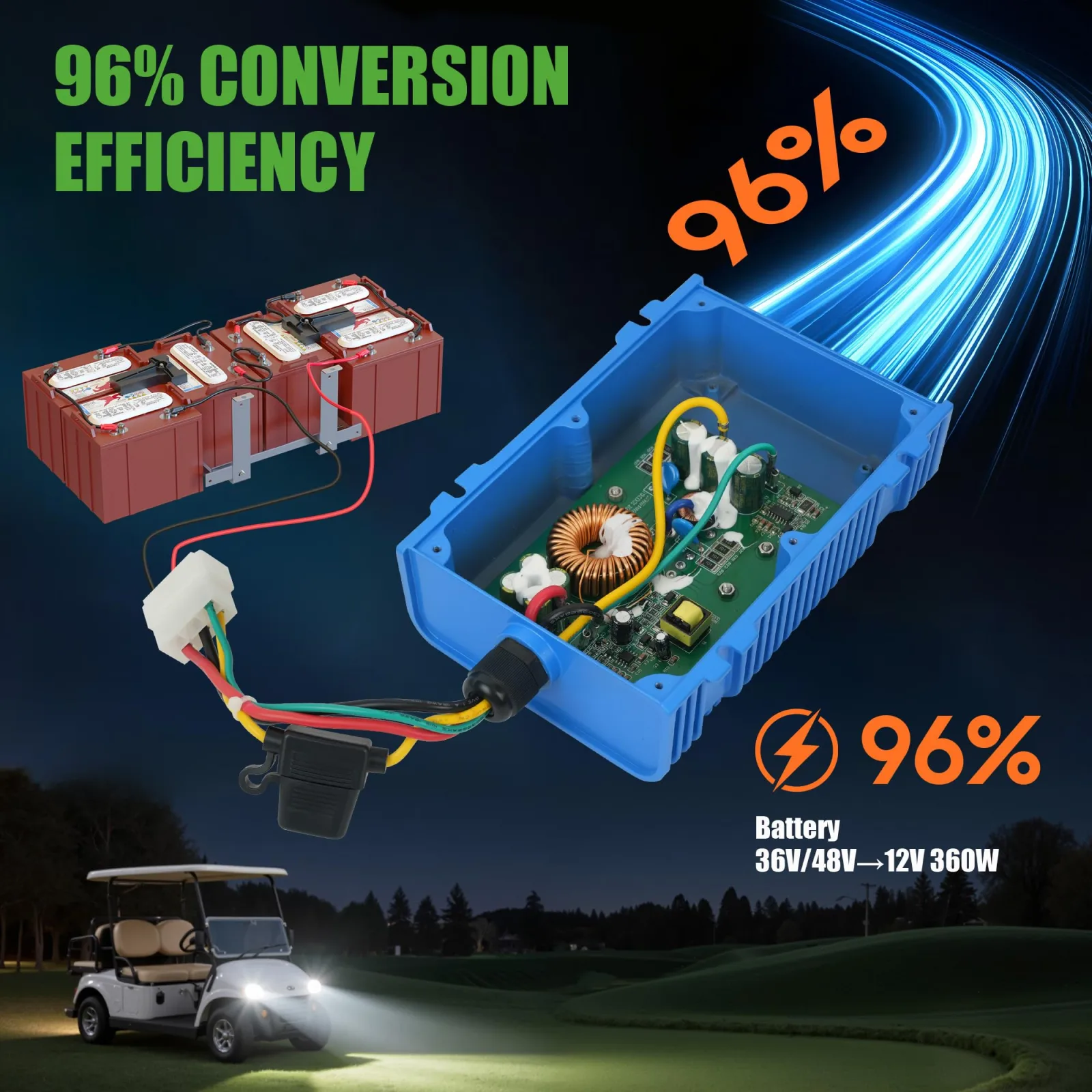 10L0L 12V DC Voltage Reducer 30A 360W (36/48V Input) MPN 00108 image 3