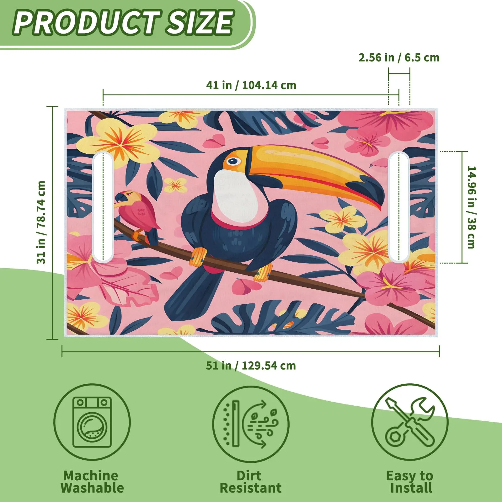 Tiveruda Golf Cart Seat Cover for Double Seats, 51 x 31 in image 2
