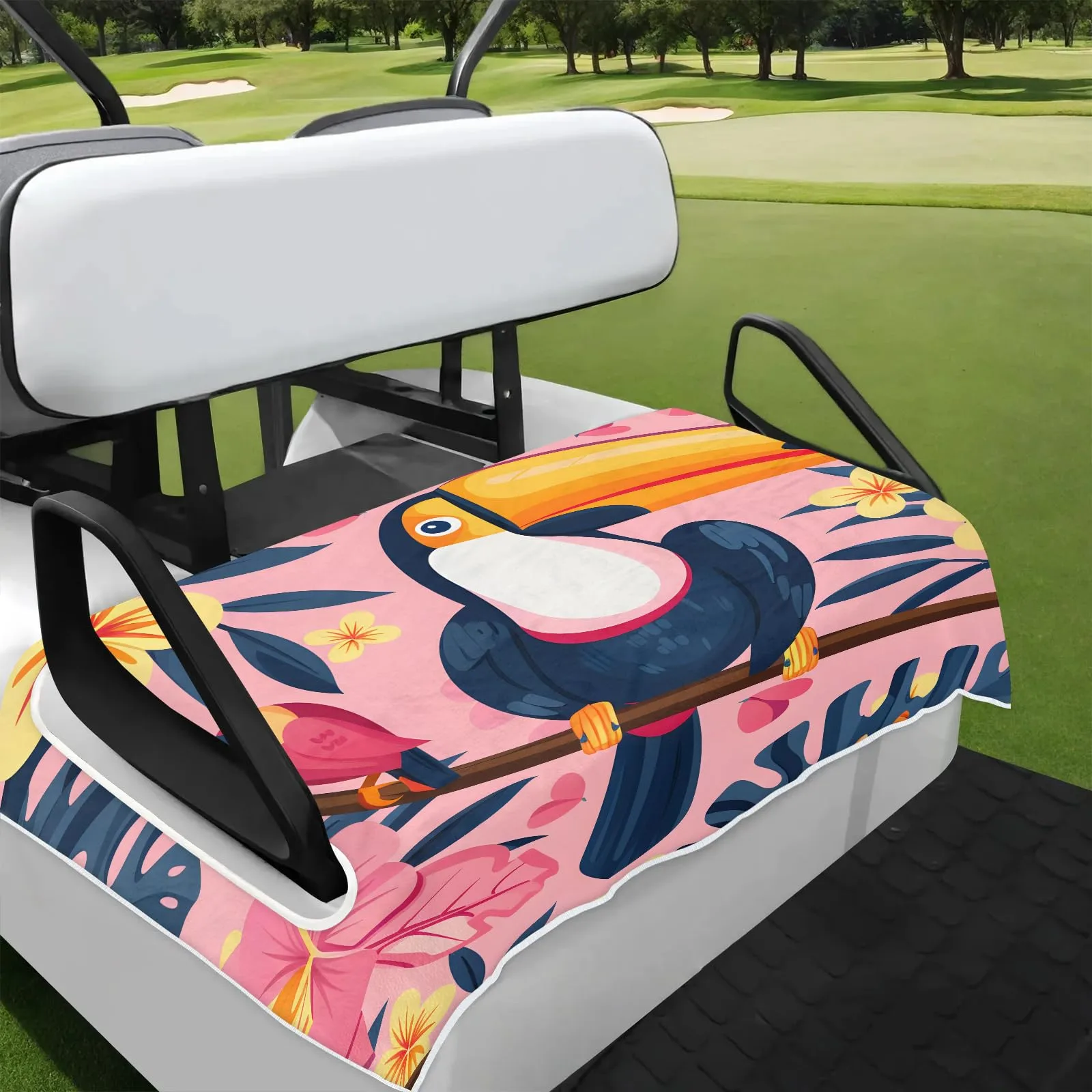 Tiveruda Golf Cart Seat Cover for Double Seats, 51 x 31 in