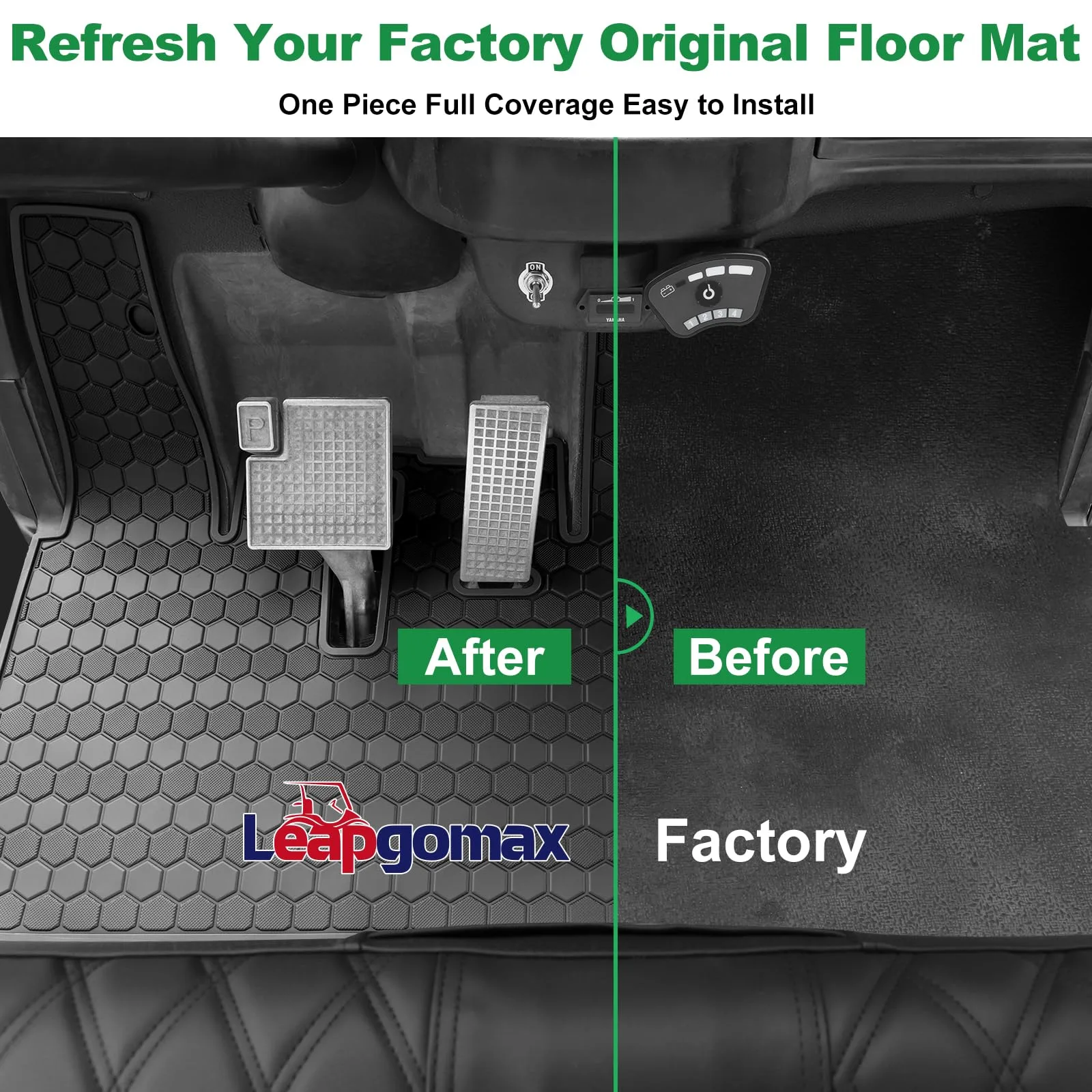 LEAPGOMAX Floor Mat for Yamaha Drive2 Golf Carts image 3