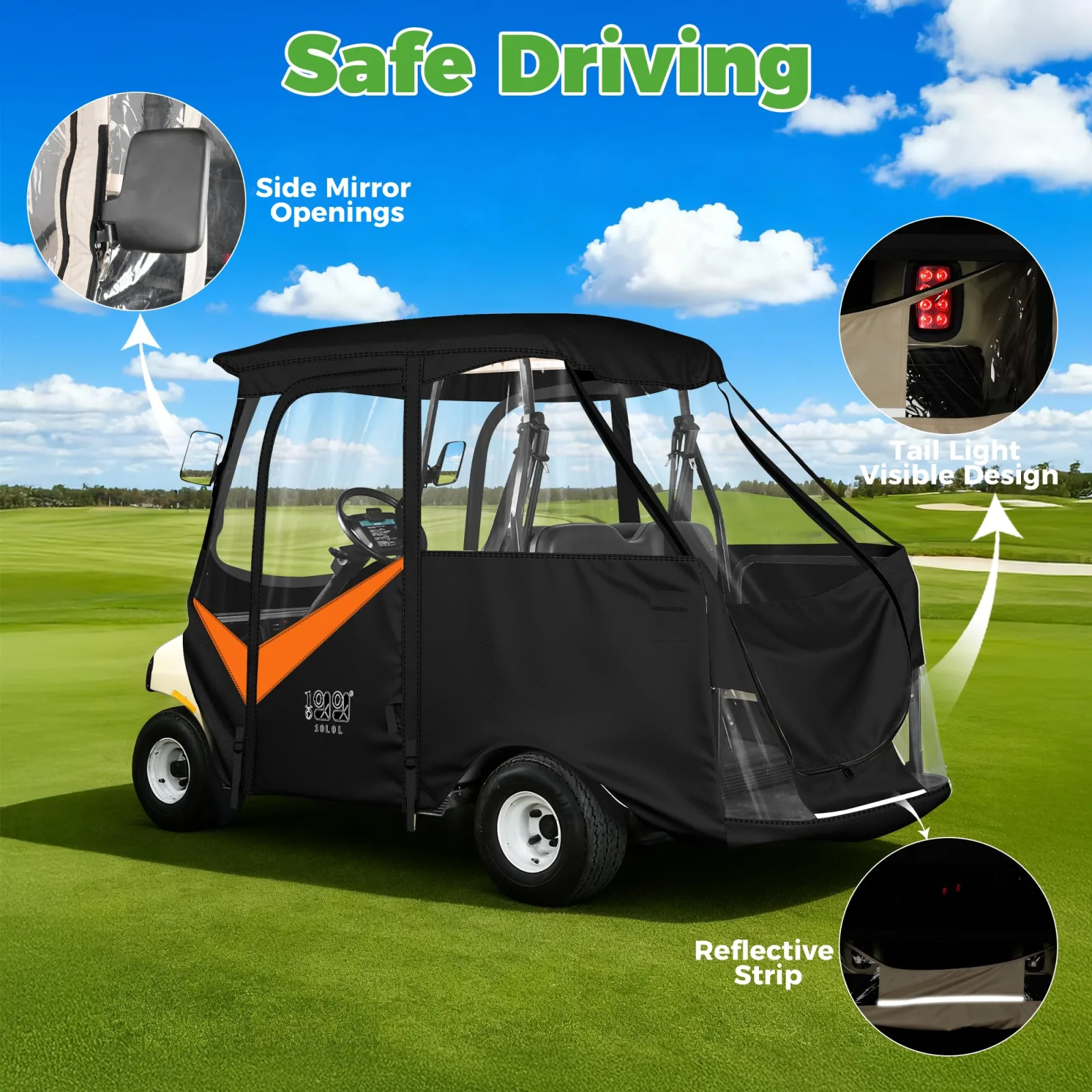 10L0L Golf Cart Enclosure for 4-Passenger Club Car DS image 3