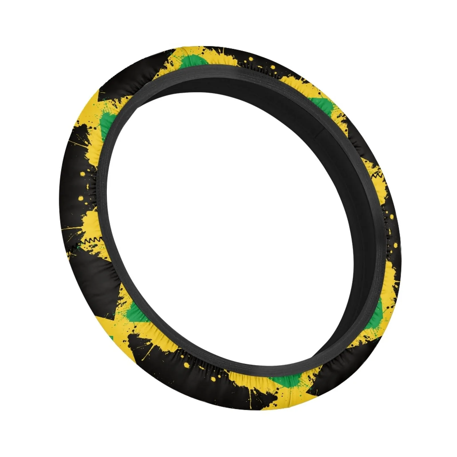 INSTANTARTS Jamaica Flag Golf Cart Steering Wheel Cover image 2