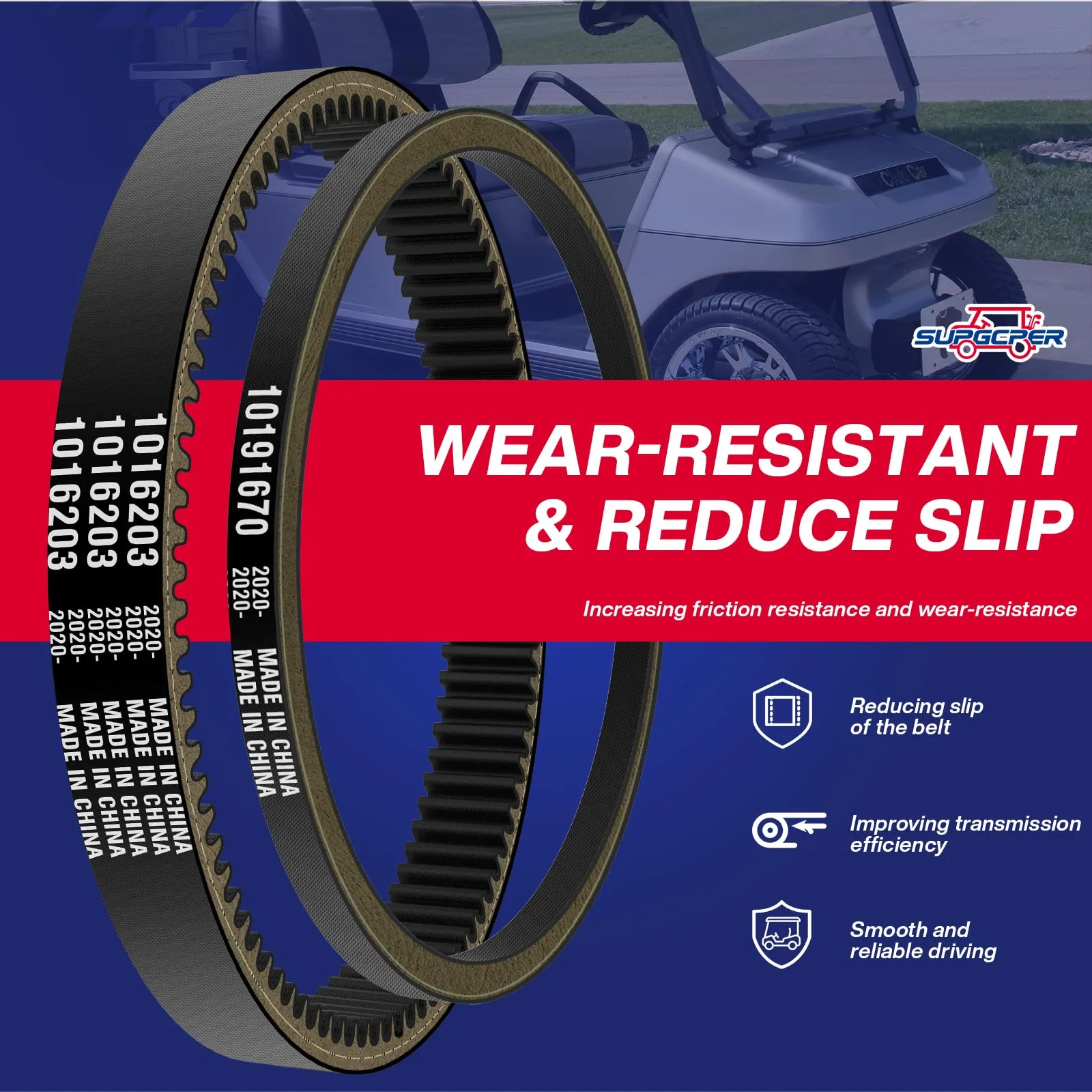 SUPGCPER Club Car DS & Precedent Drive Belt Kit image 2