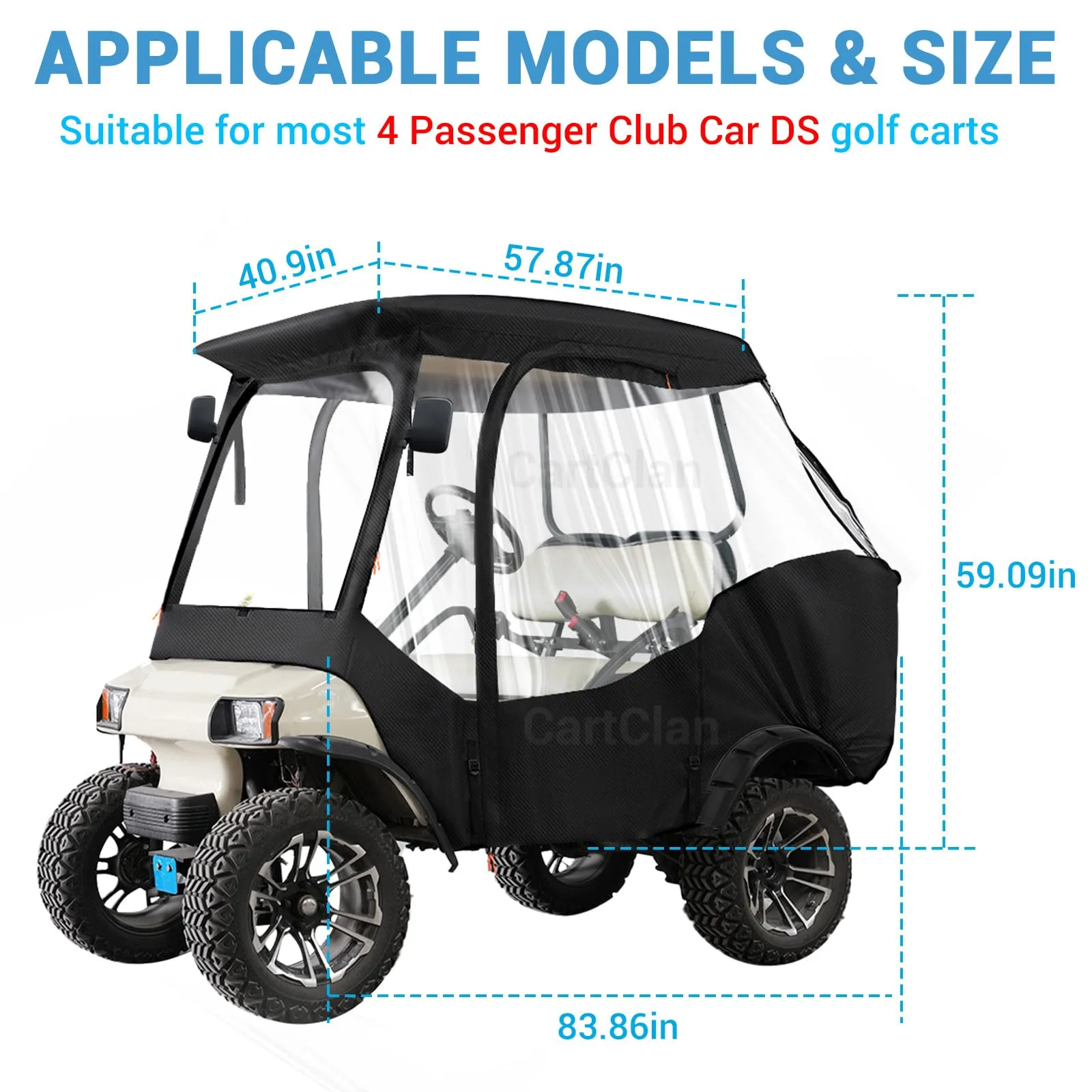CartClan Enclosure for 4-Passenger Club Car DS image 2