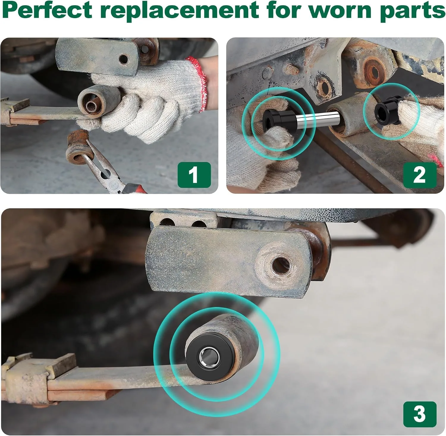 E-Z-GO TXT Medalist Rear Leaf Spring Bushing Kit image 3
