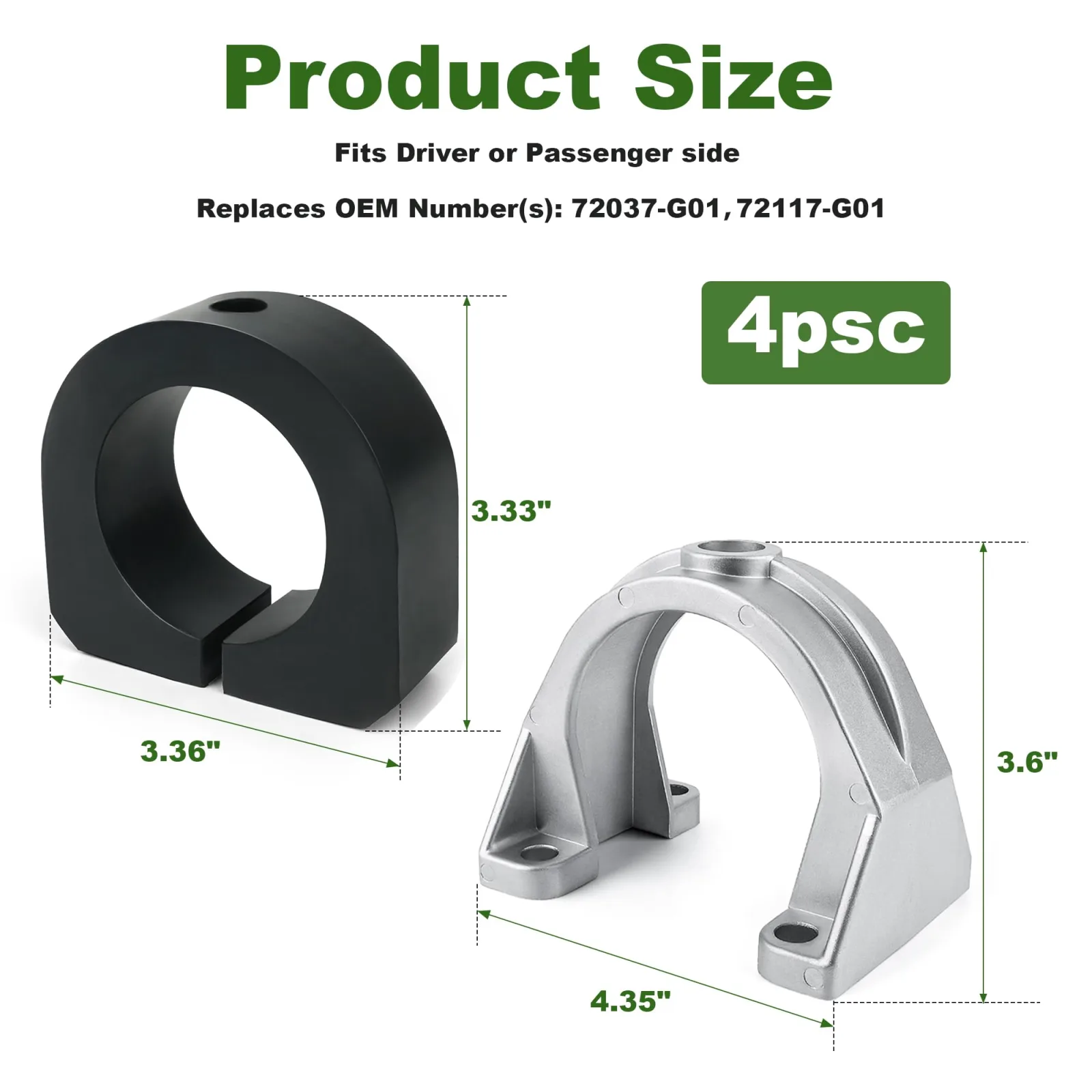Camotokiit E-Z-GO Rear Spring ISO Mount Bushing Kit image 4