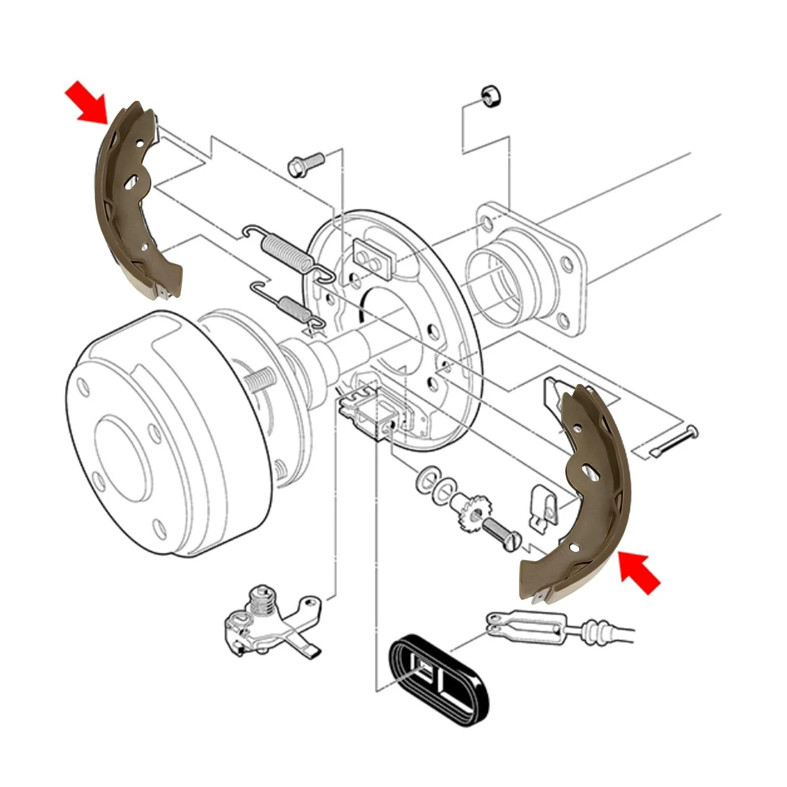 DRIVE UP Golf Cart Brake Shoes DU00186 image 4