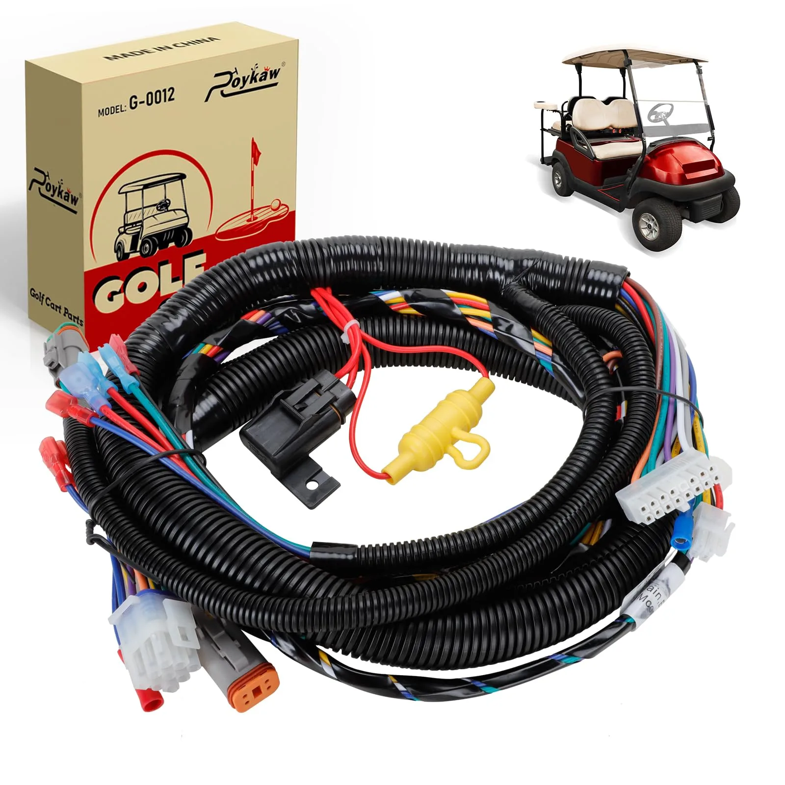 Roykaw Main Wiring Harness 104023201 for Club Car Precedent & Tempo (2014+)