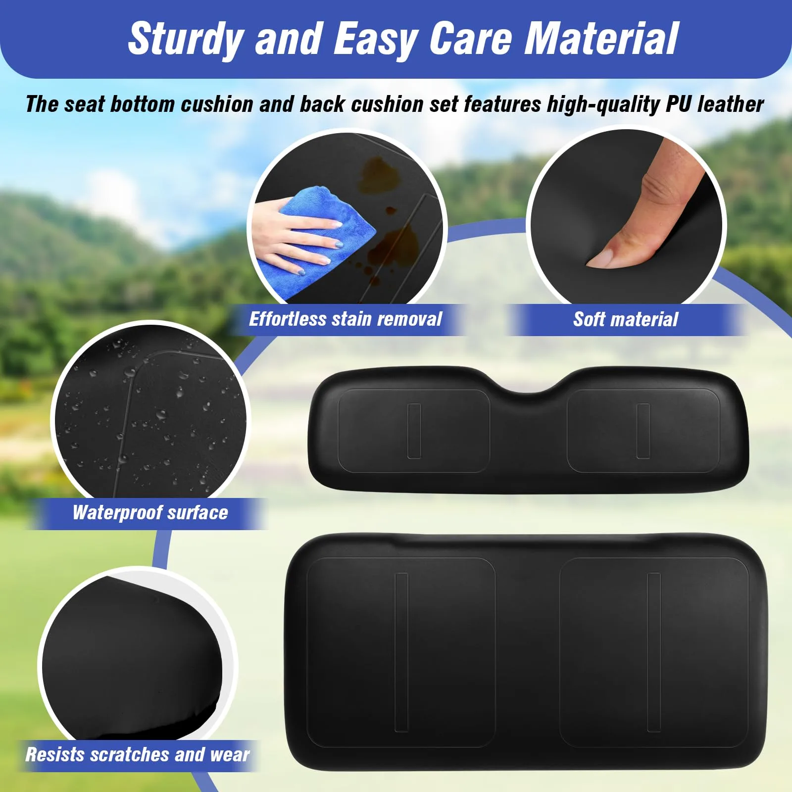 Hubxinly Golf Cart Front Seat Cushion Set for E-Z-GO image 2