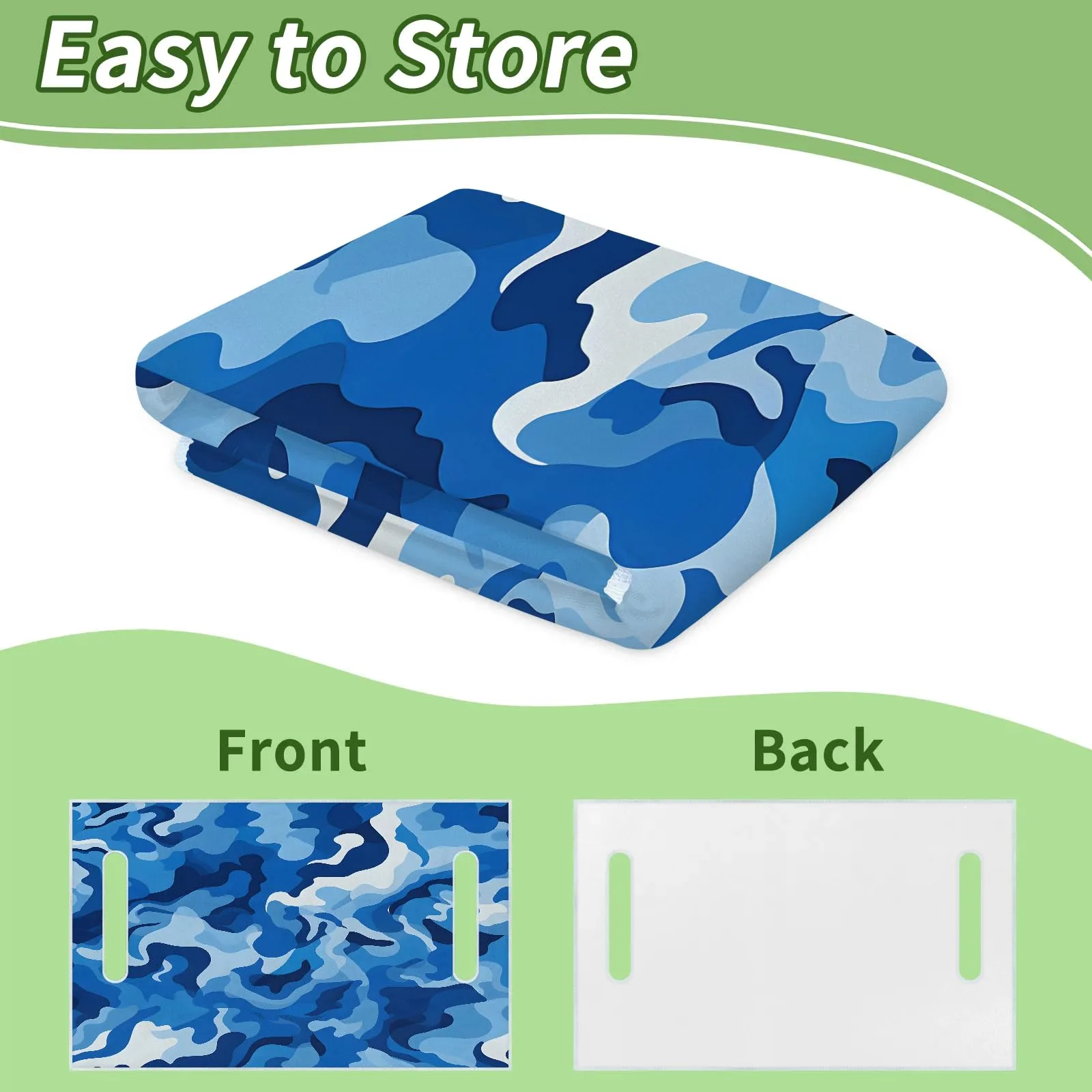 Tiveruda Blue Camouflage Golf Cart Seat Cover 51 x 31 in image 4