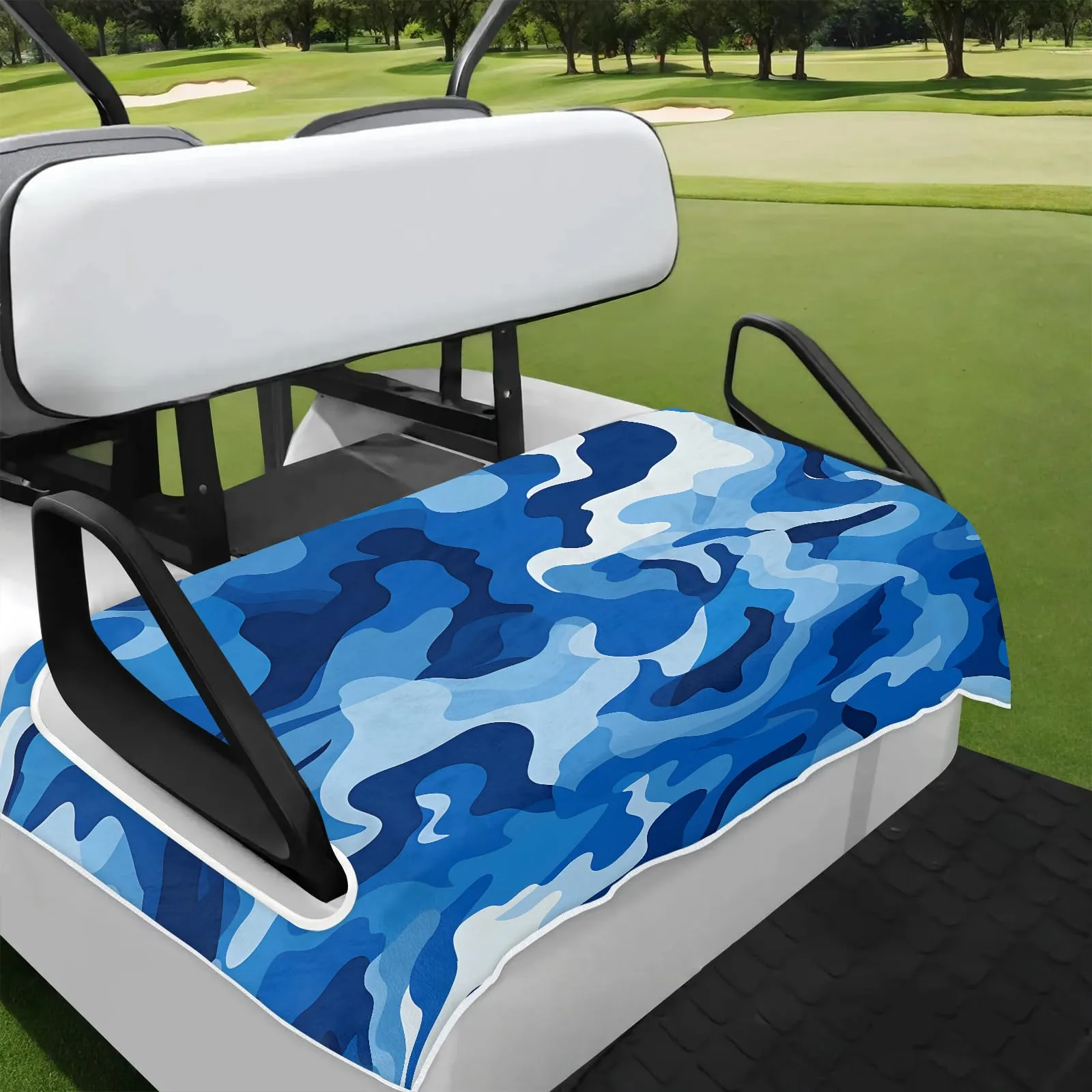 Tiveruda Blue Camouflage Golf Cart Seat Cover 51 x 31 in