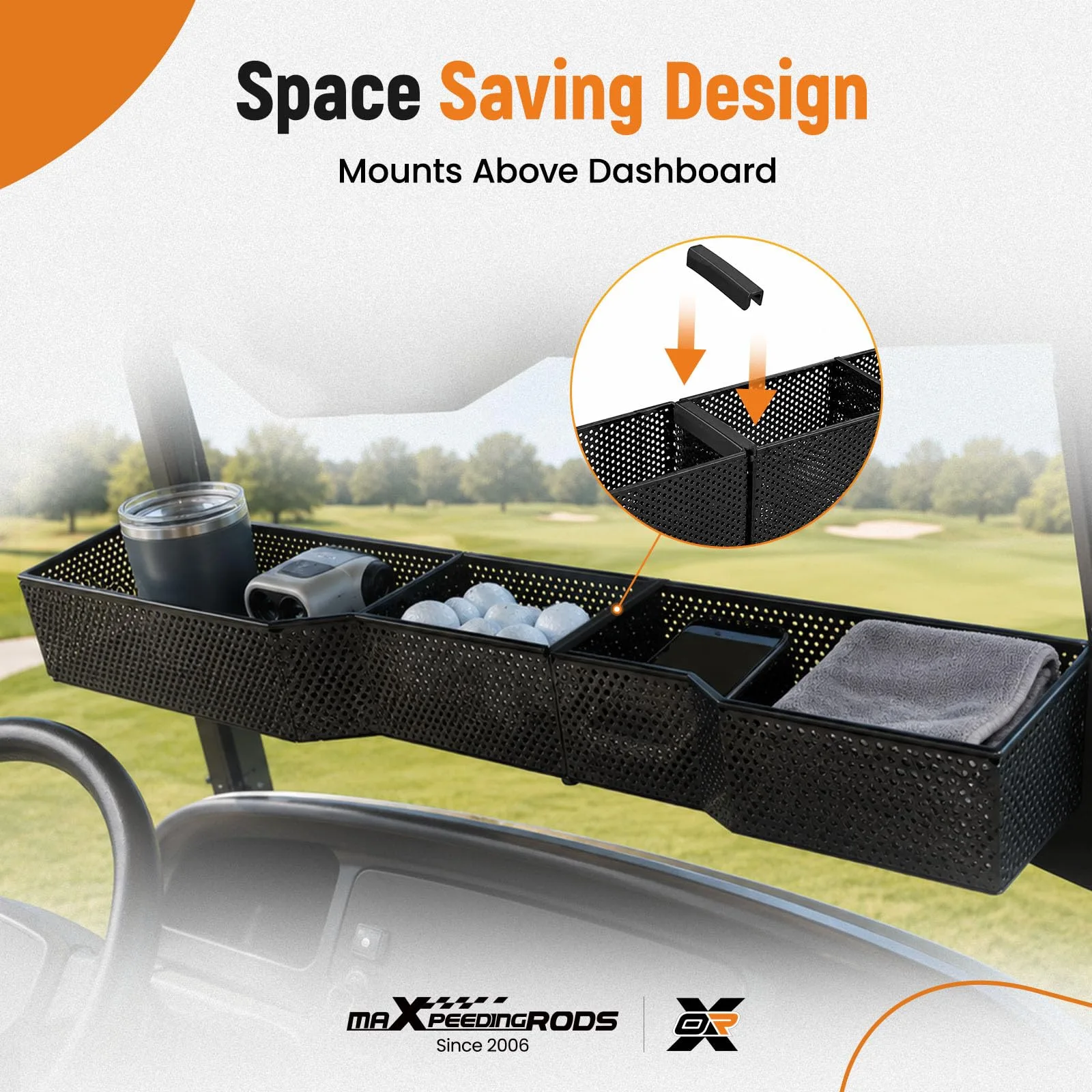 maXpeedingrods BE92BH Front Storage Basket for Club Car image 4