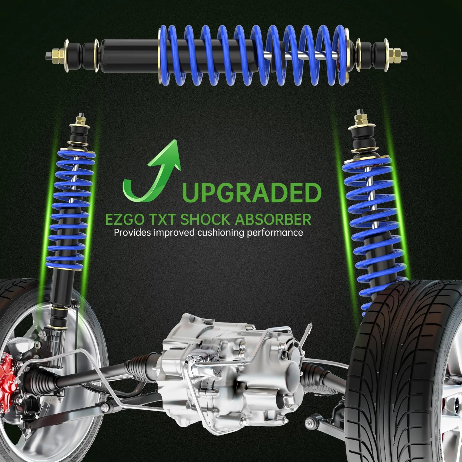 10L0L Heavy-Duty Shocks for E-Z-GO TXT Medalist 70630-G01 image 3