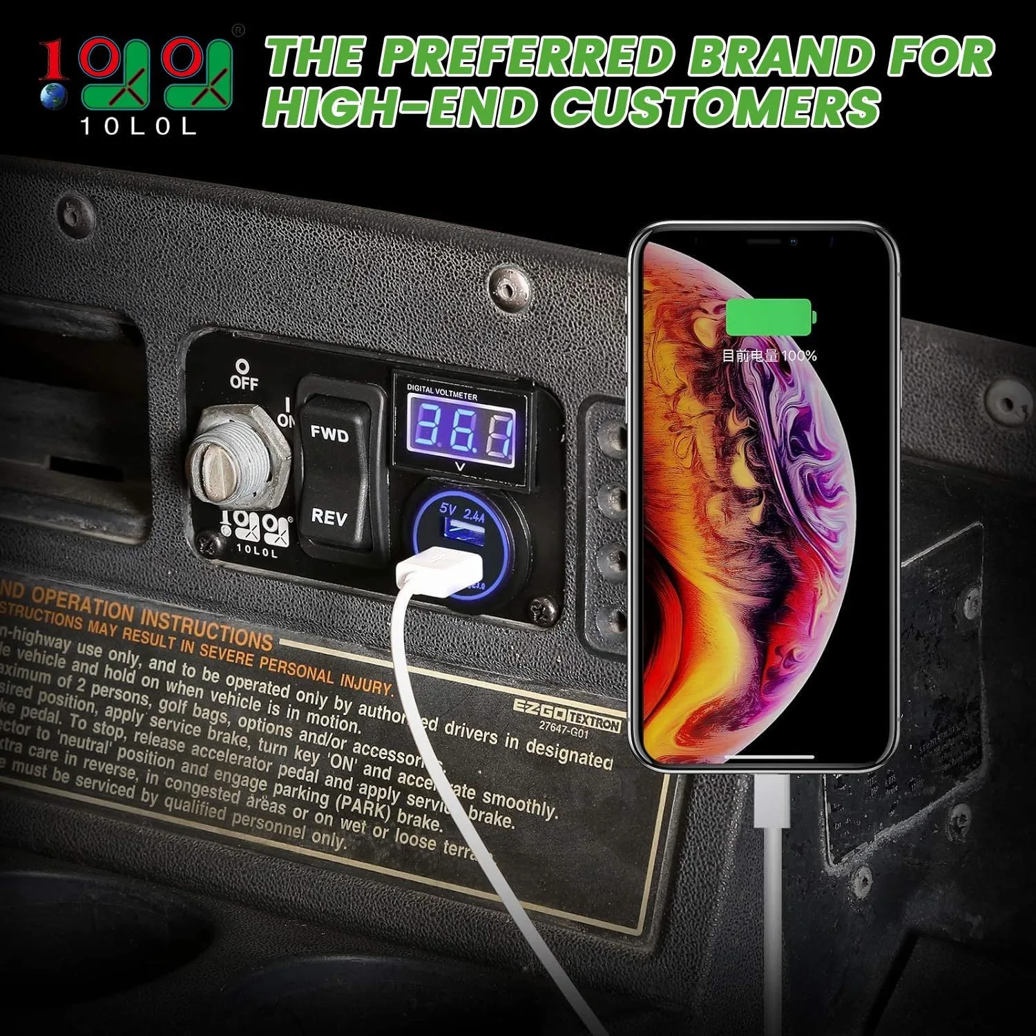 10L0L EZGO TXT PDS Dash Console Panel Kit image 2