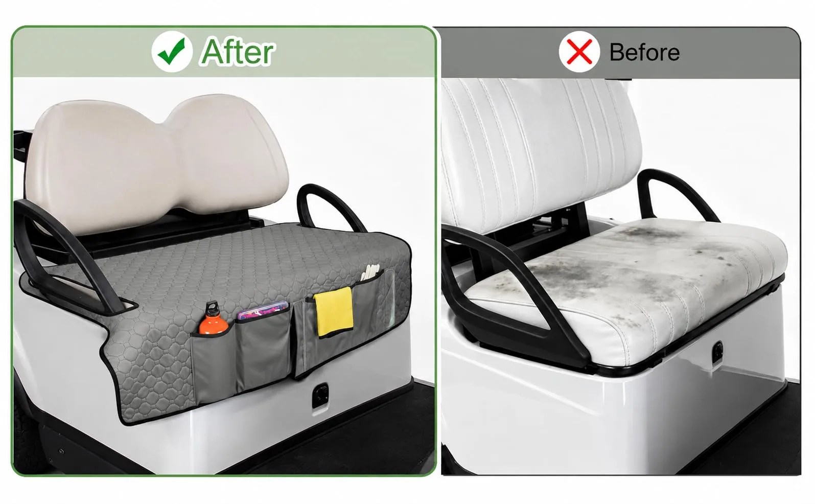 ICTUHXYNM Golf Cart Seat Cover w/ Storage for Club Car Onward 4 Passenger (2000–2025) image 4