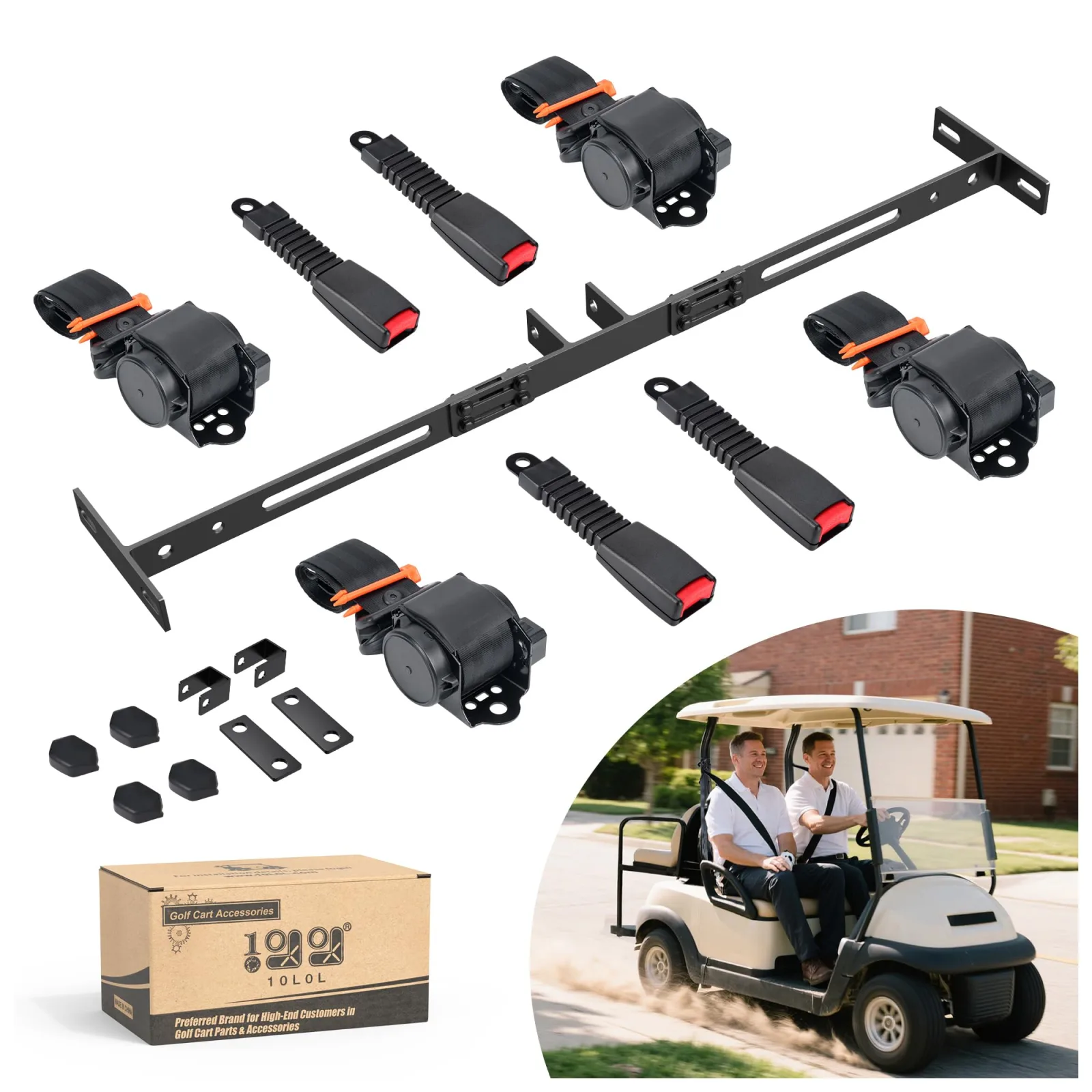 10L0L 3-Point Golf Cart Seat Belt Bracket Kit