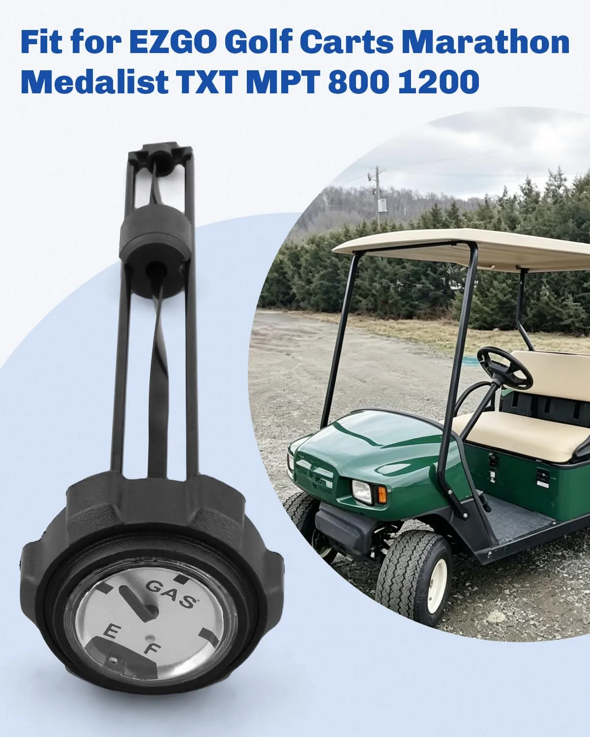 LANDSIN Fuel Gauge Gas Cap for E-Z-GO Golf Carts image 2