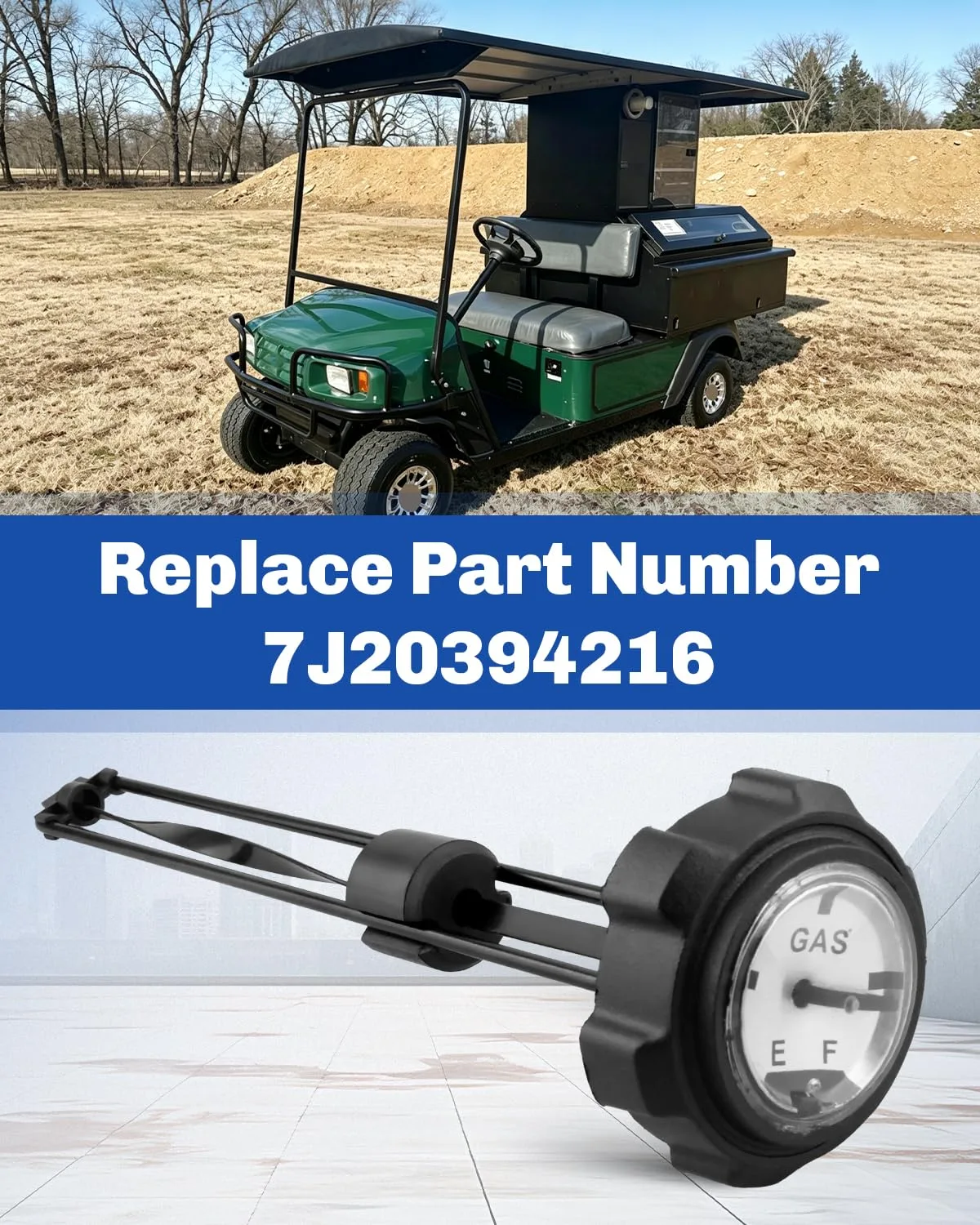 LANDSIN Fuel Gauge Gas Cap for E-Z-GO Golf Carts image 4